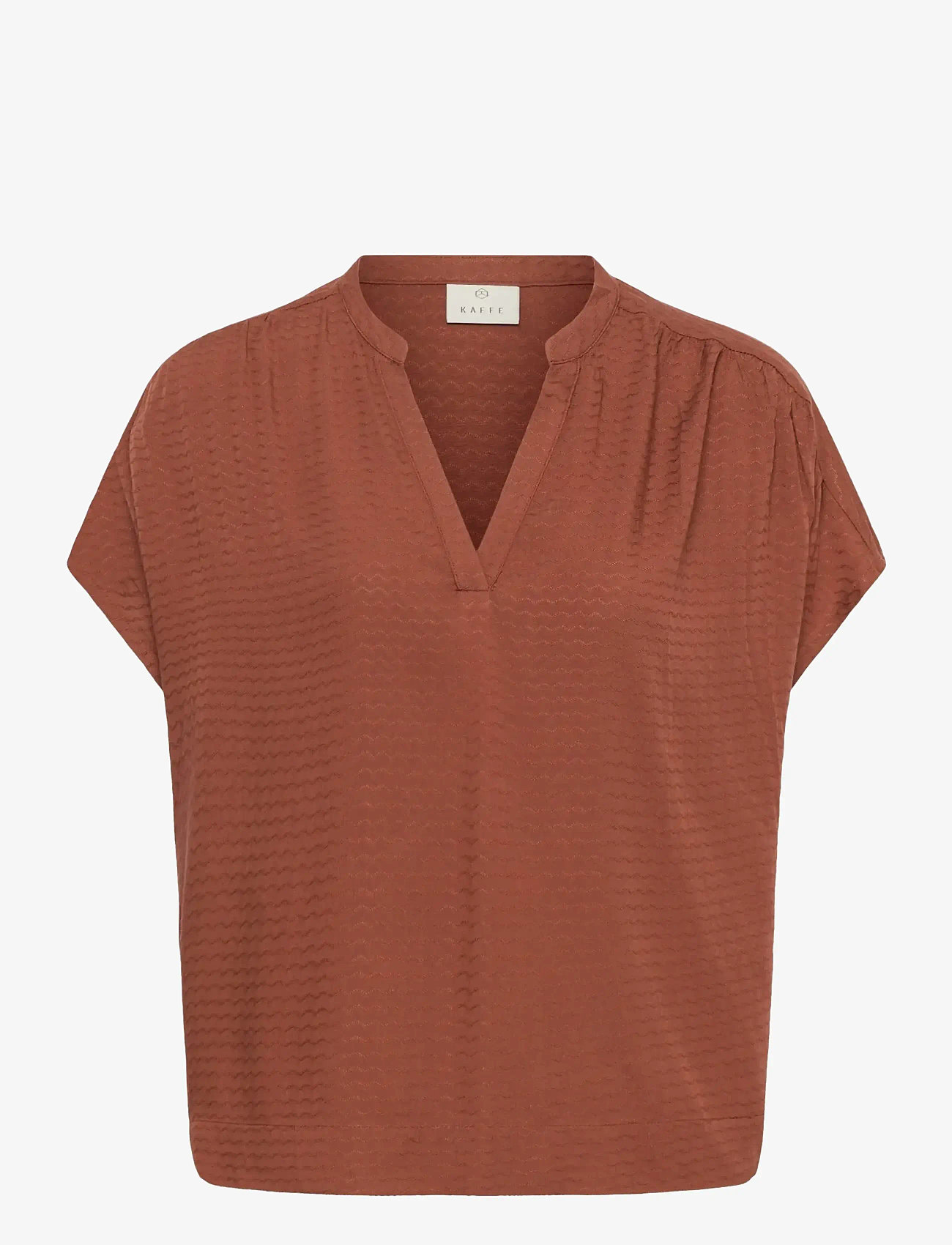Kaffe - KAgina Blouse - kortærmede bluser - henna - 1