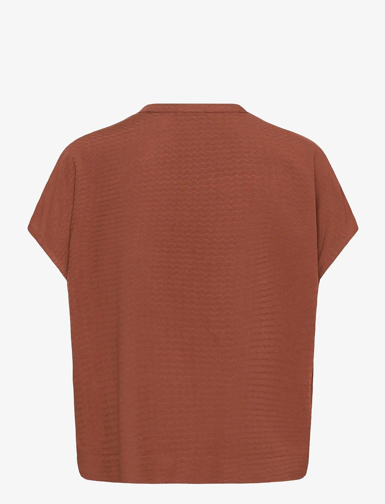 Kaffe - KAgina Blouse - kortærmede bluser - henna - 2