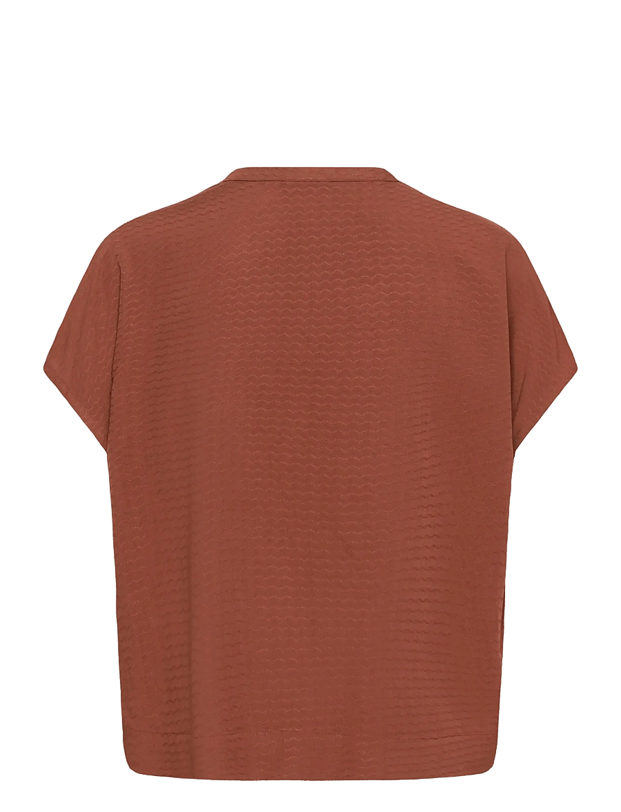 Kaffe - KAgina Blouse - short-sleeved blouses - henna - 2