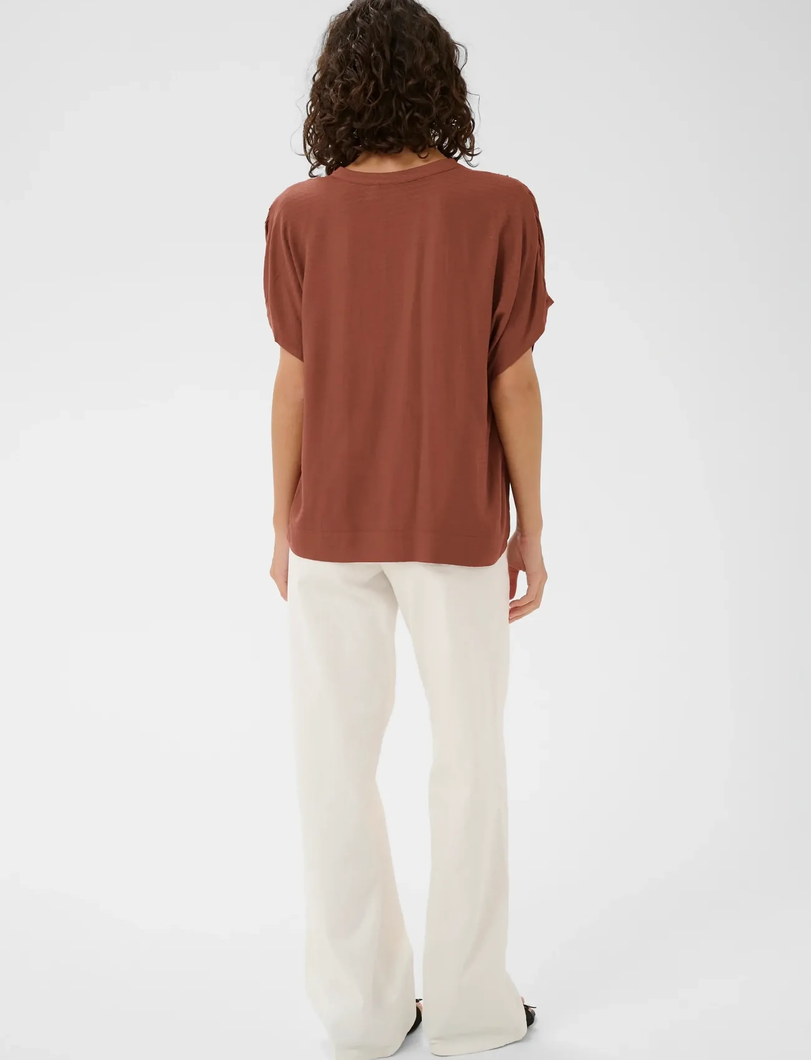 Kaffe - KAgina Blouse - short-sleeved blouses - henna - 4