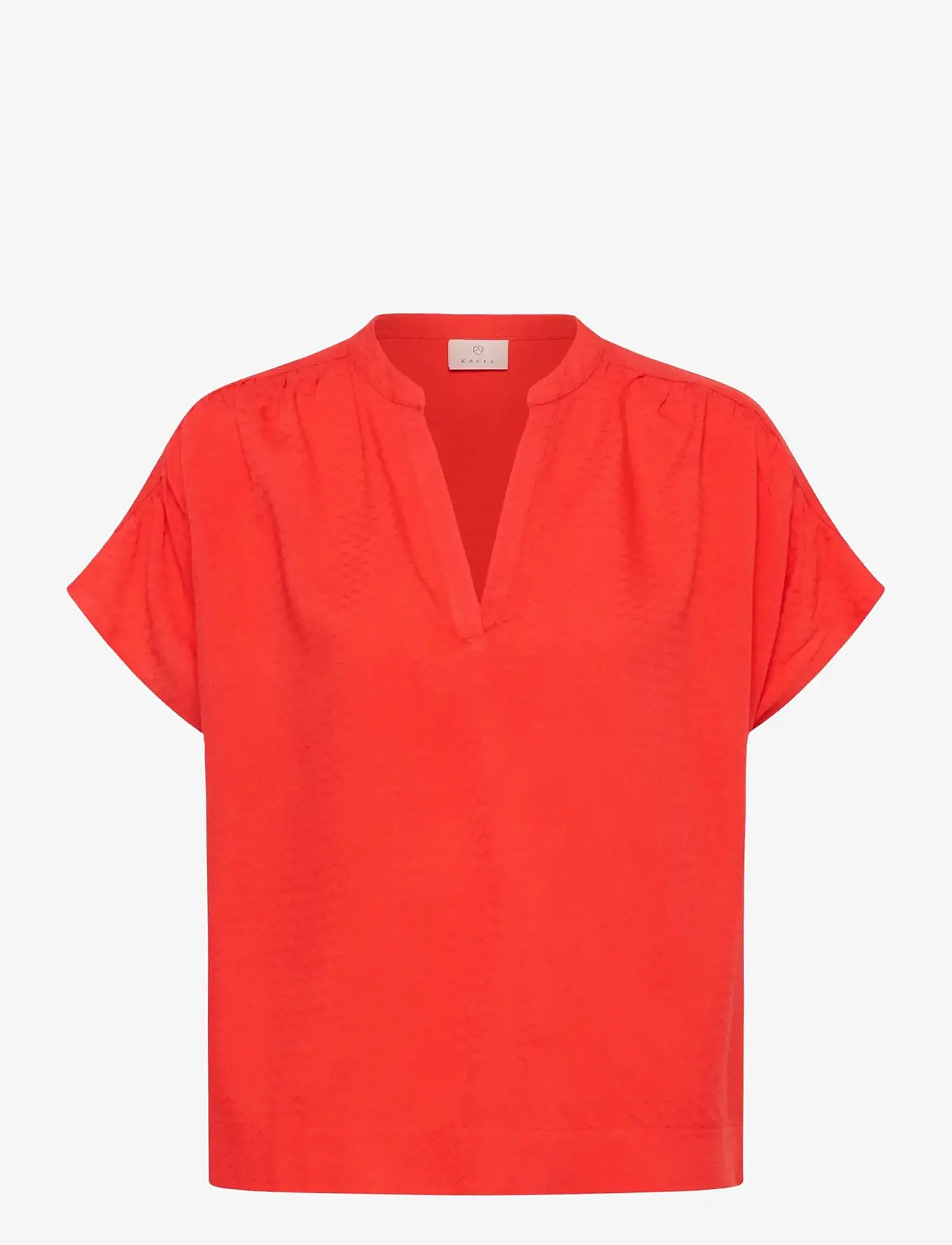 Kaffe - KAgina Blouse - short-sleeved blouses - poppy red - 1