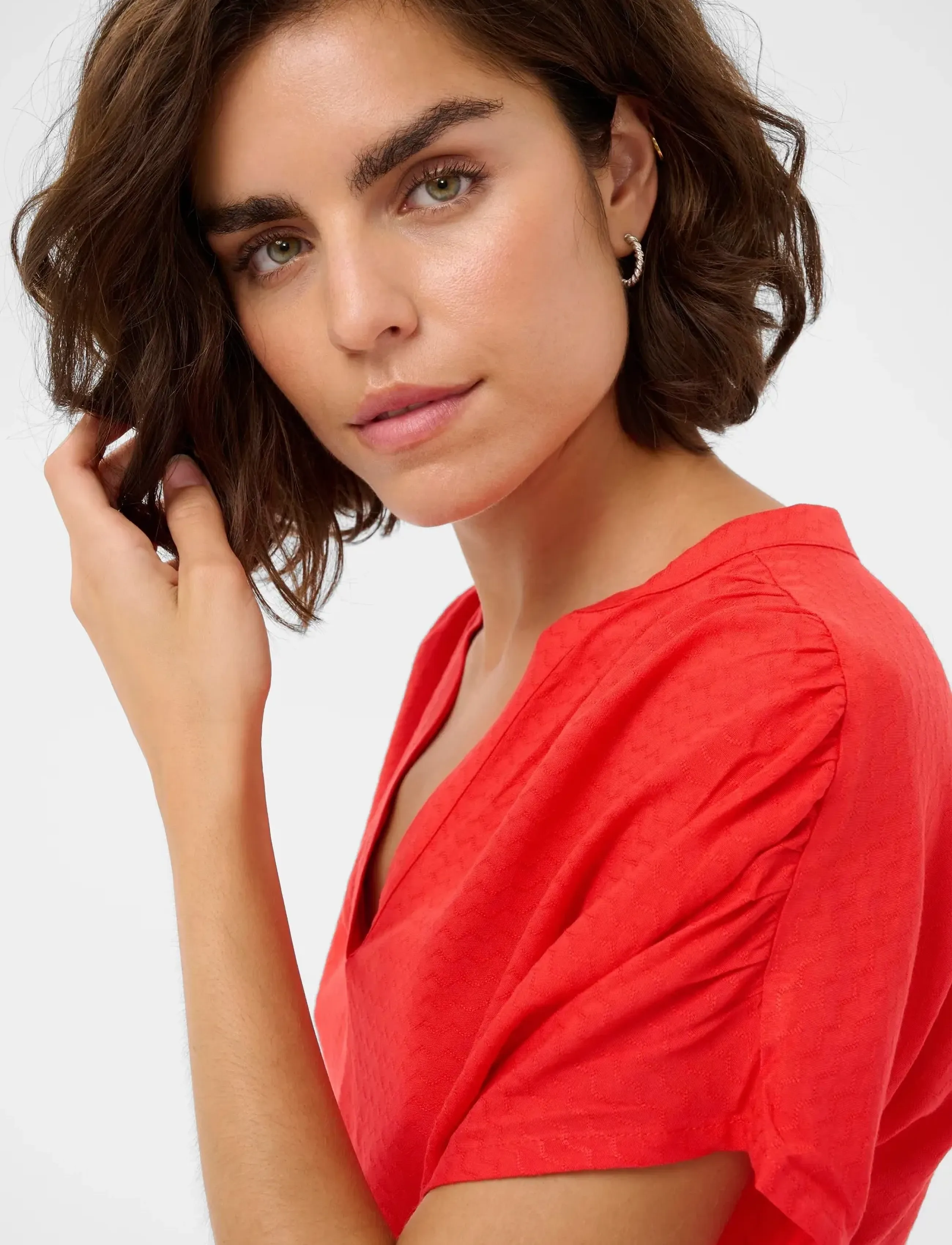 Kaffe - KAgina Blouse - kortærmede bluser - poppy red - 5