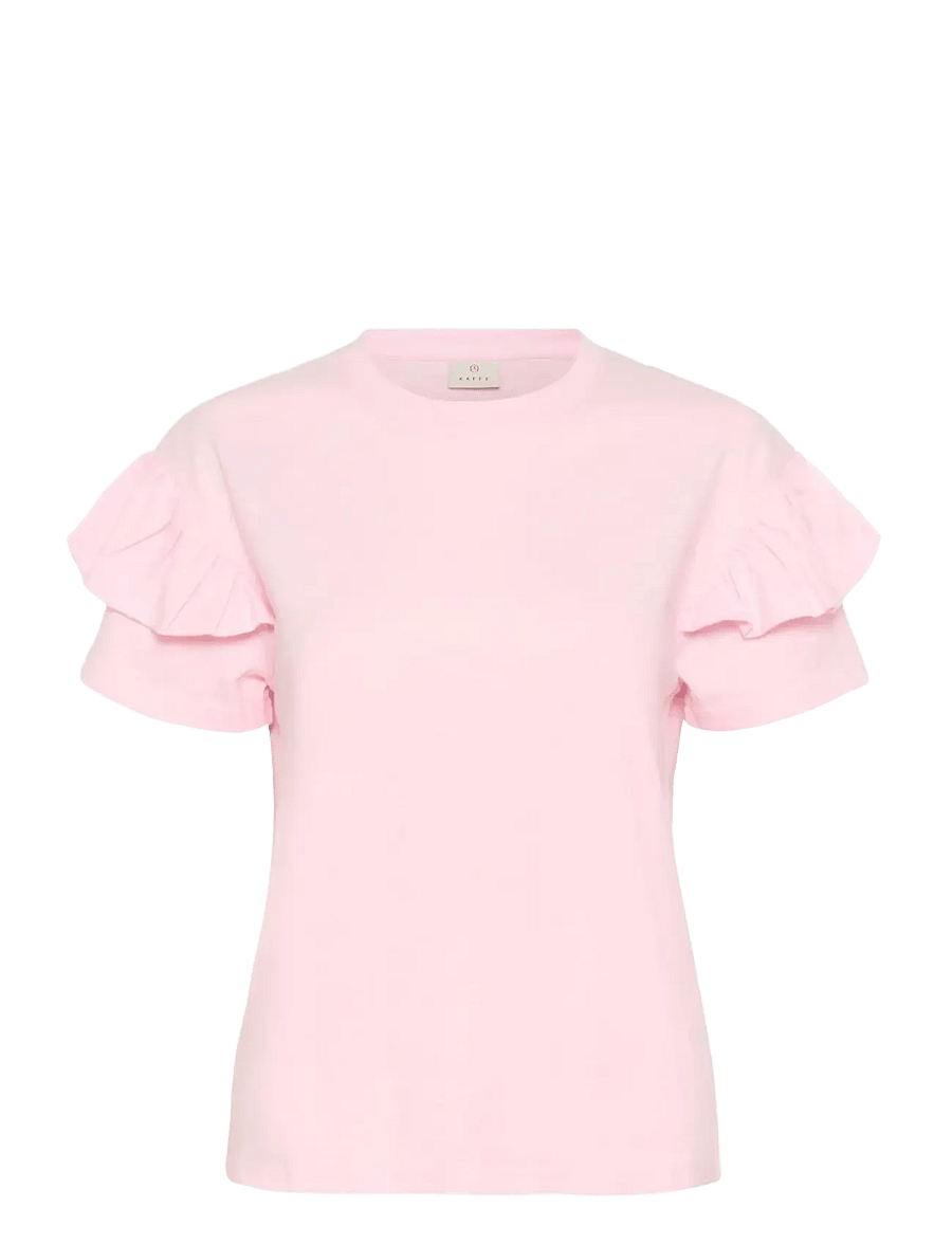 Kaffe - KAerin Flounce T-Shirt - t-shirts - ballerina - 1