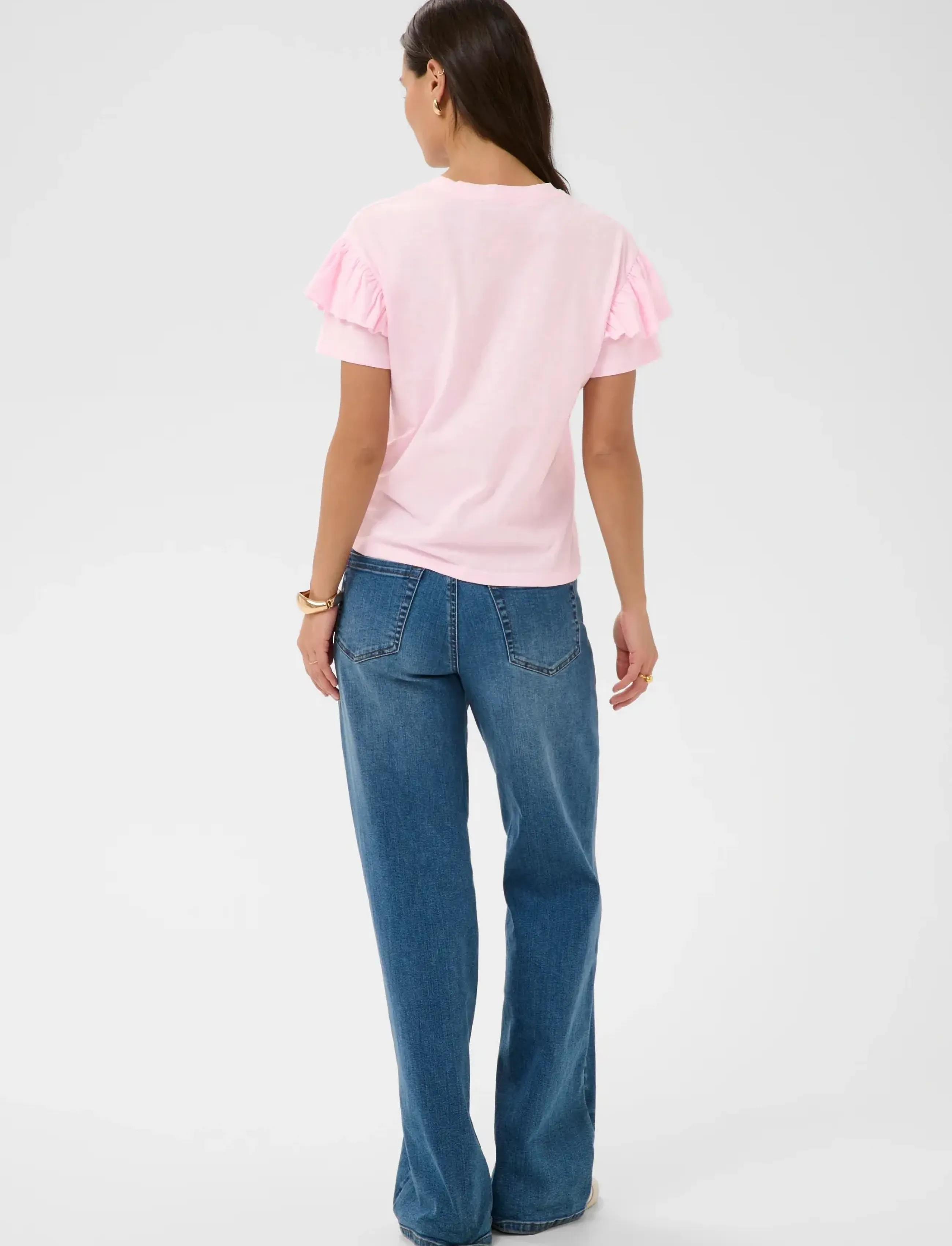 Kaffe - KAerin Flounce T-Shirt - t-shirts - ballerina - 4