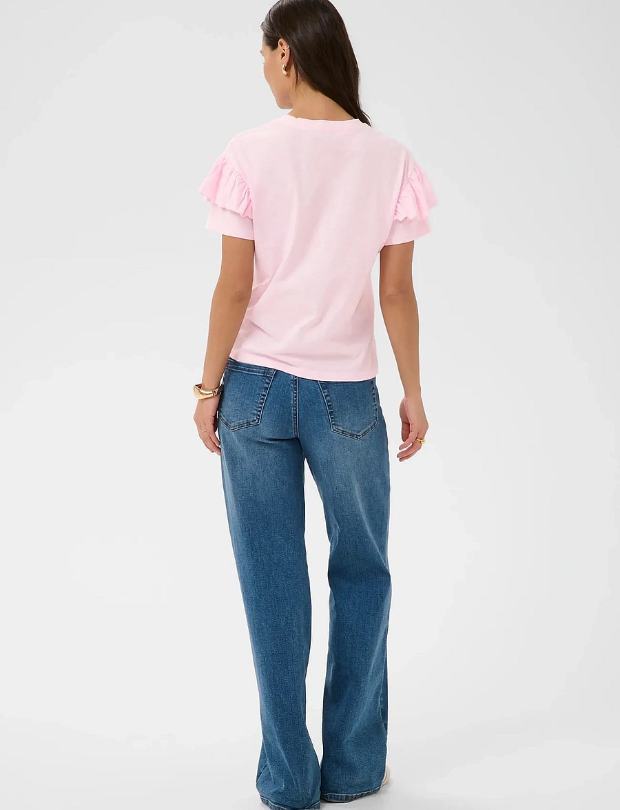 Kaffe - KAerin Flounce T-Shirt - t-shirts - ballerina - 4