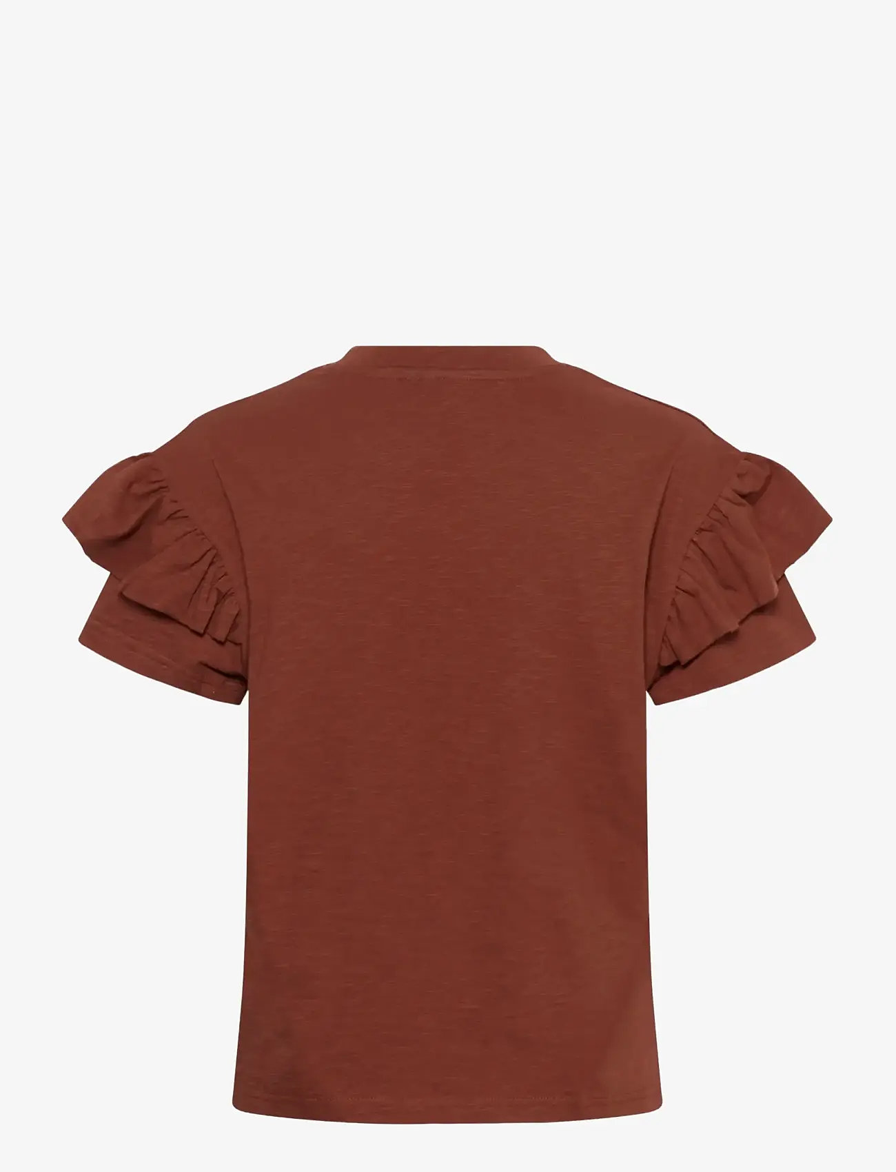 Kaffe - KAerin Flounce T-Shirt - t-shirts - henna - 2
