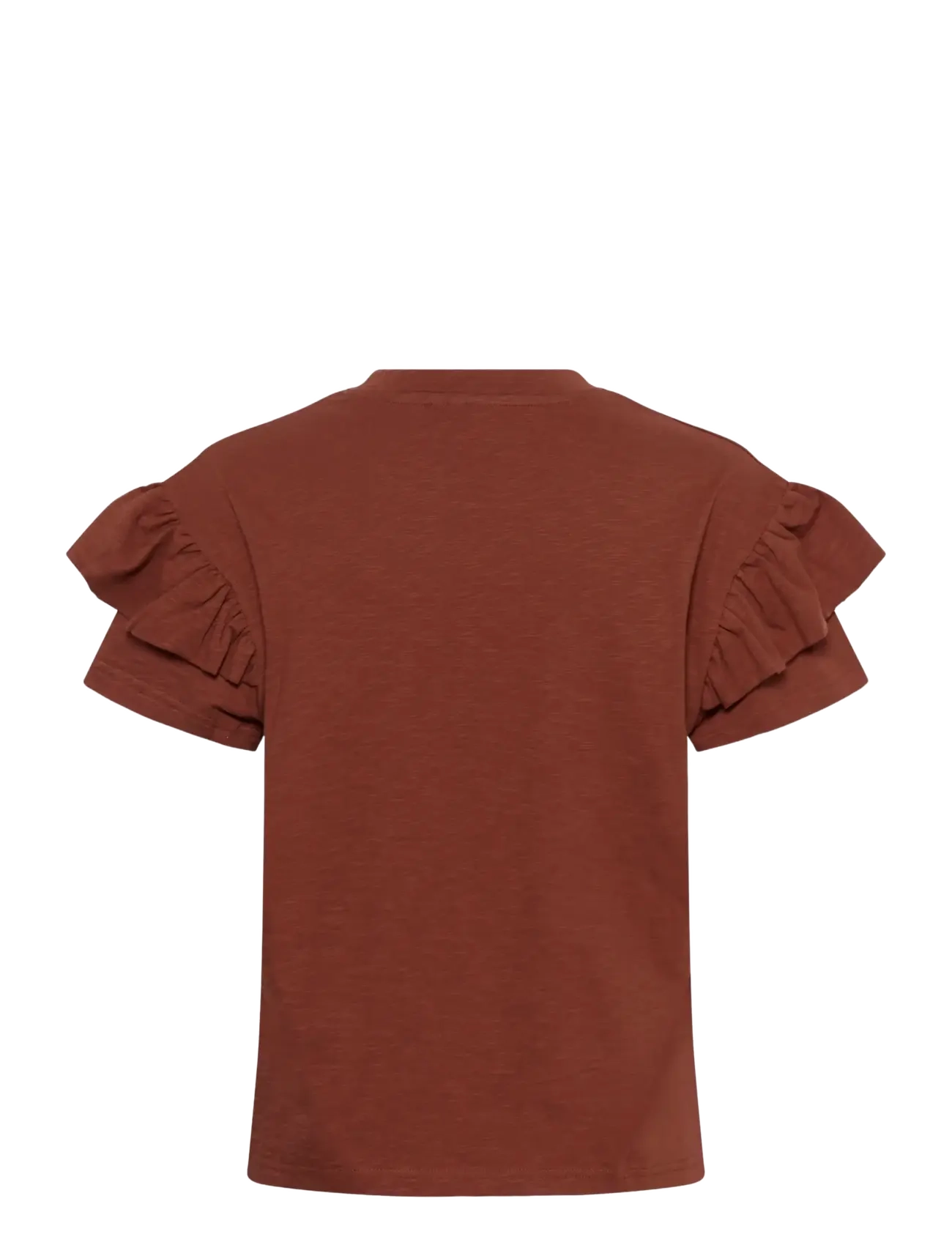 Kaffe - KAerin Flounce T-Shirt - t-shirts - henna - 2