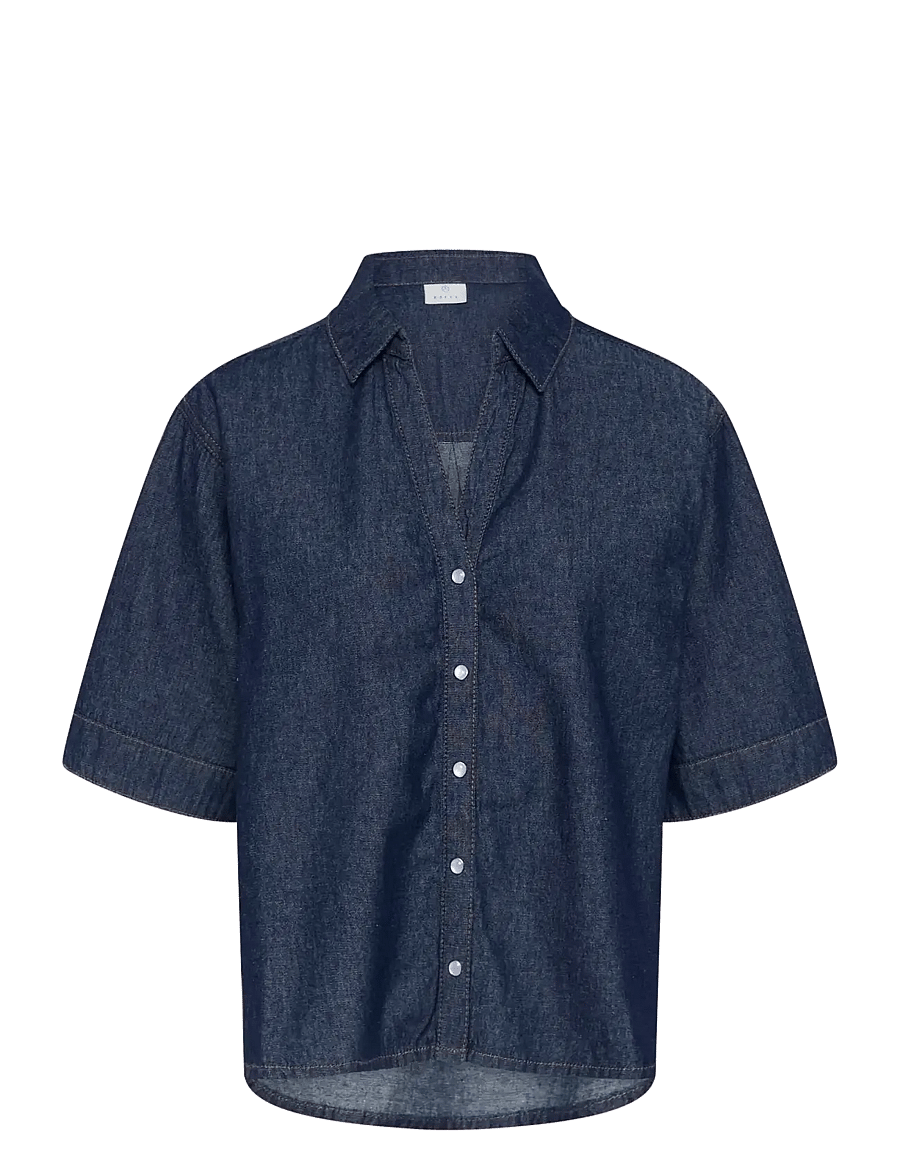Kaffe - KAjade Denim Shirt - teksasärgid - dark blue chambray - 1