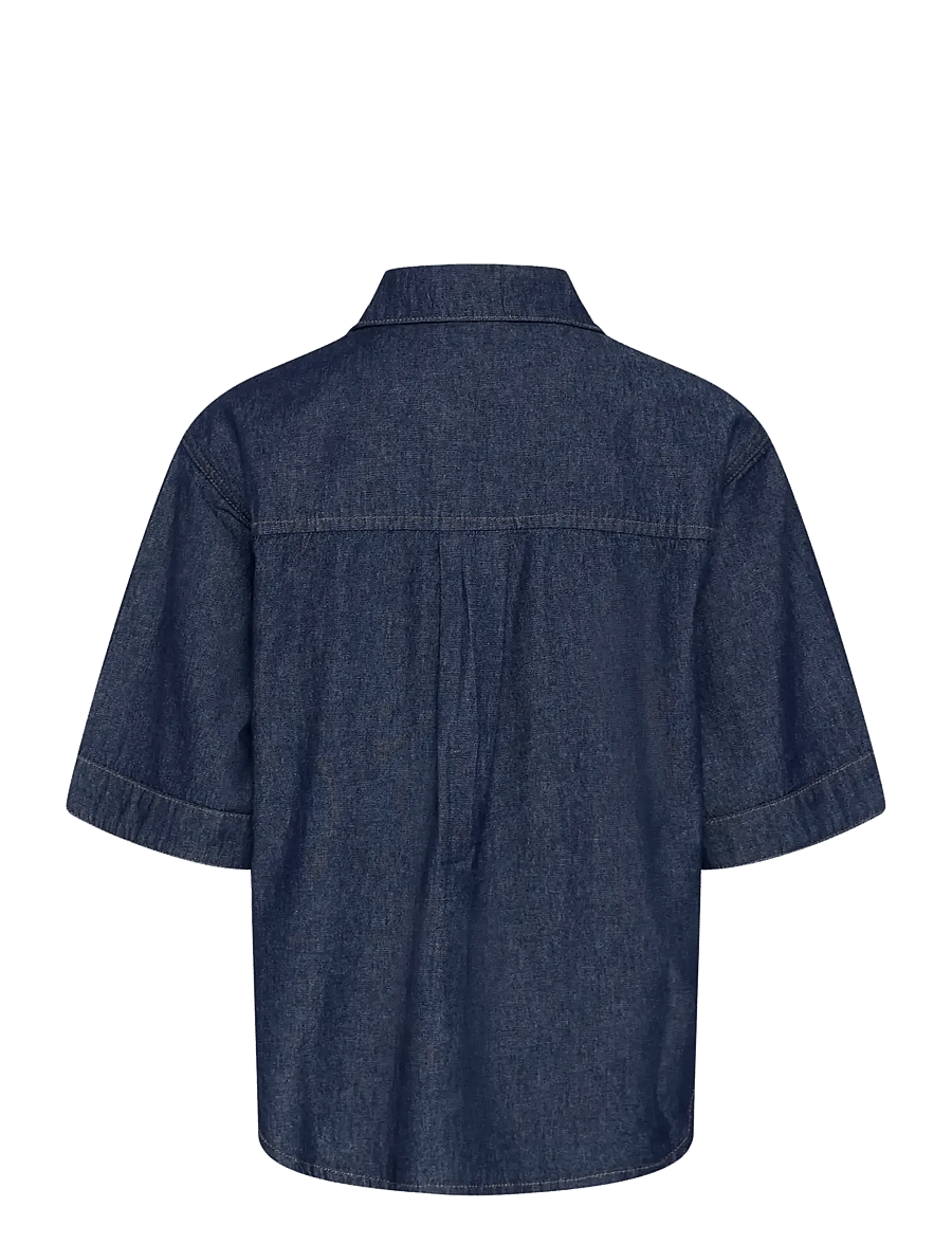 Kaffe - KAjade Denim Shirt - teksasärgid - dark blue chambray - 2