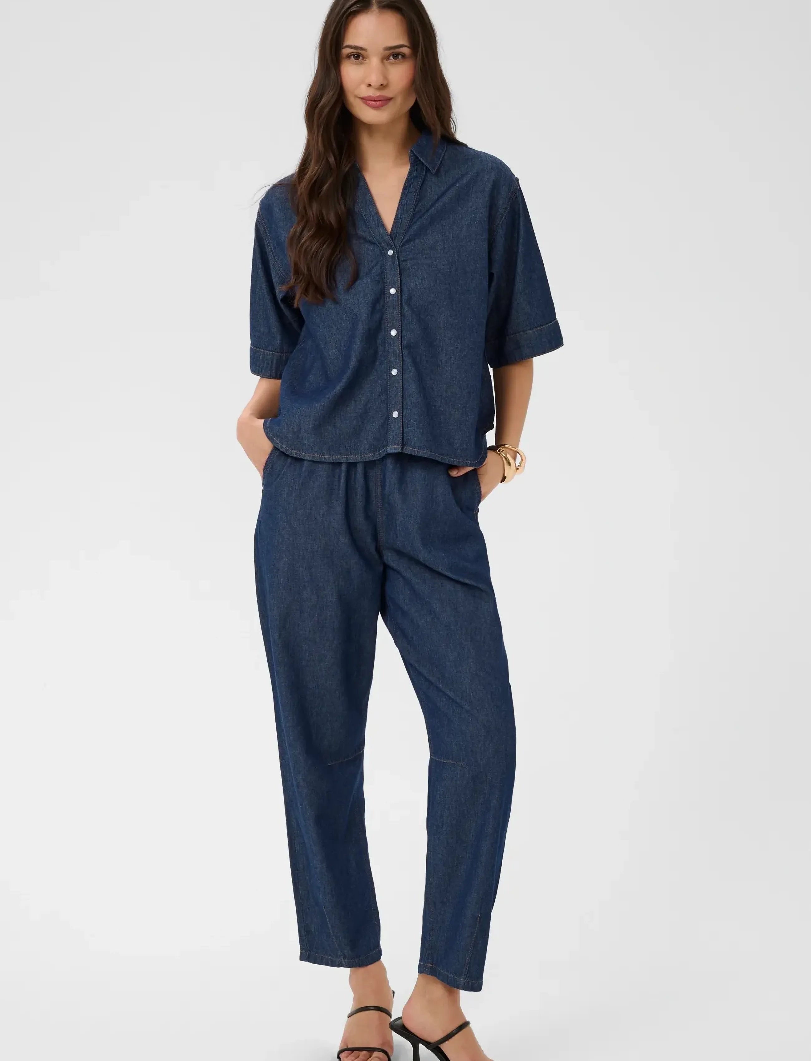 Kaffe - KAjade Denim Shirt - denim shirts - dark blue chambray - 3