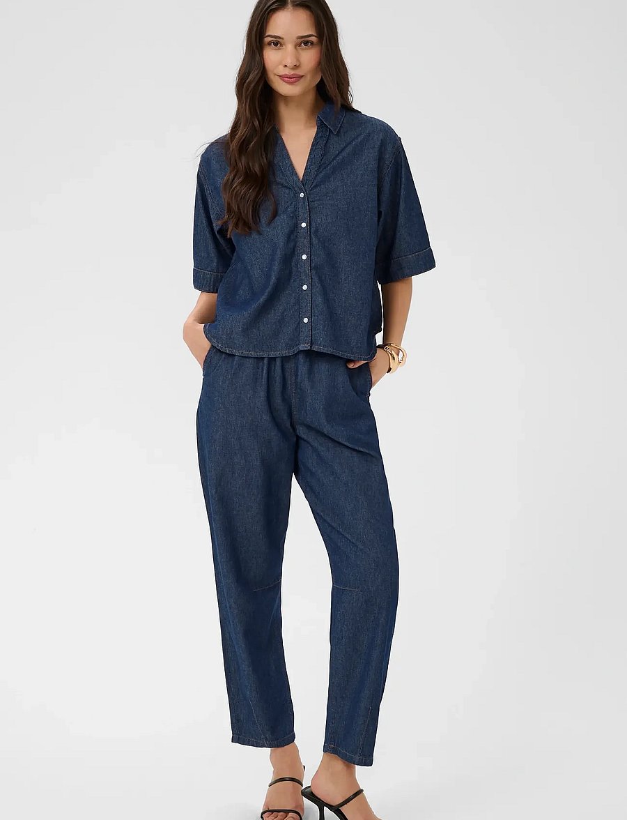 Kaffe - KAjade Denim Shirt - teksasärgid - dark blue chambray - 3
