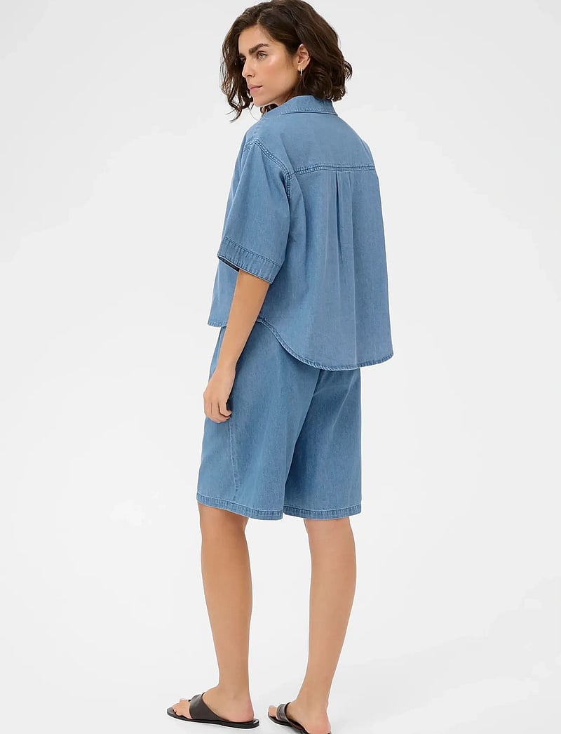 Kaffe - KAjade Denim Shirt - denimskjorter - medium blue chambray - 4