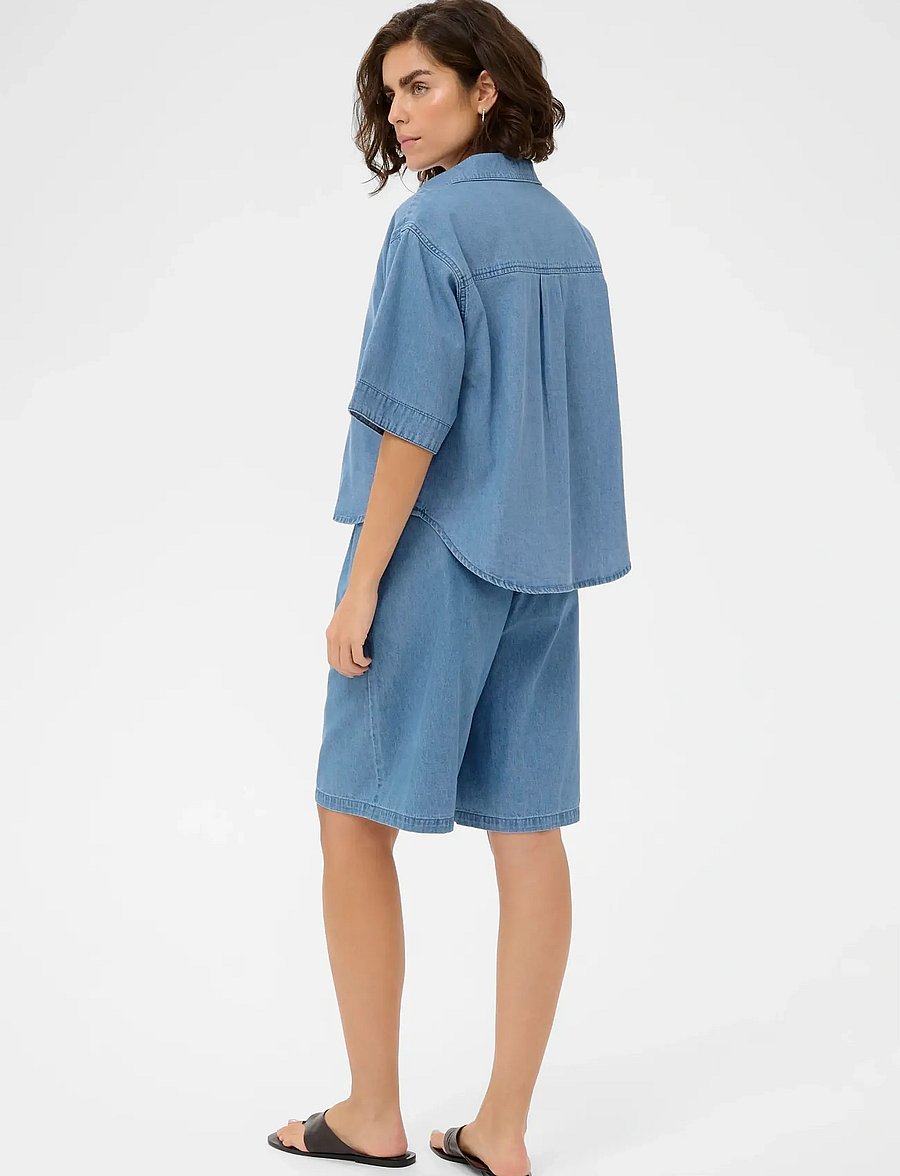 Kaffe - KAjade Denim Shirt - denimskjorter - medium blue chambray - 4
