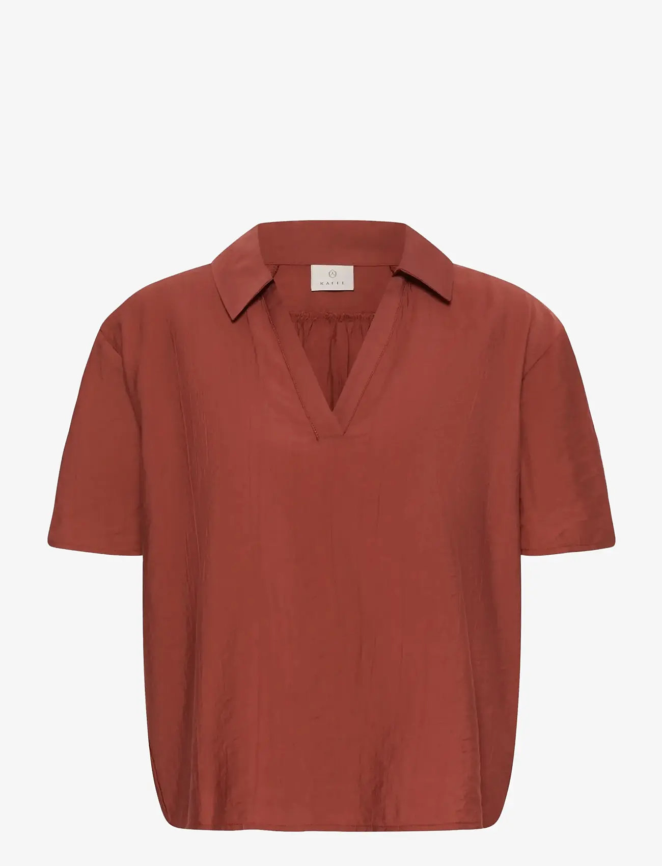 Kaffe - KAemily Blouse - kurzämlige blusen - henna - 1