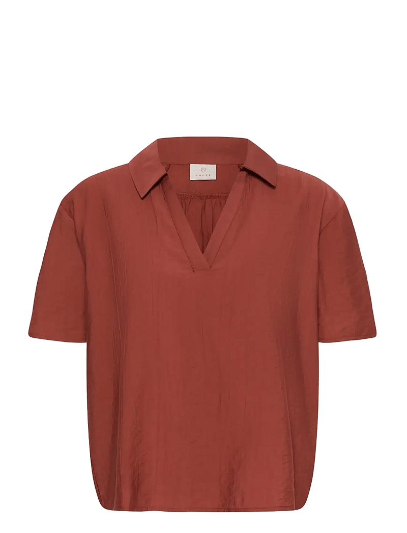 Kaffe - KAemily Blouse - kurzämlige blusen - henna - 1
