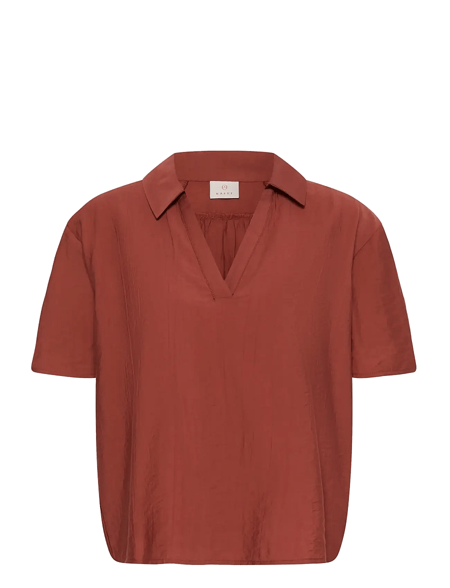 Kaffe - KAemily Blouse - short-sleeved blouses - henna - 1