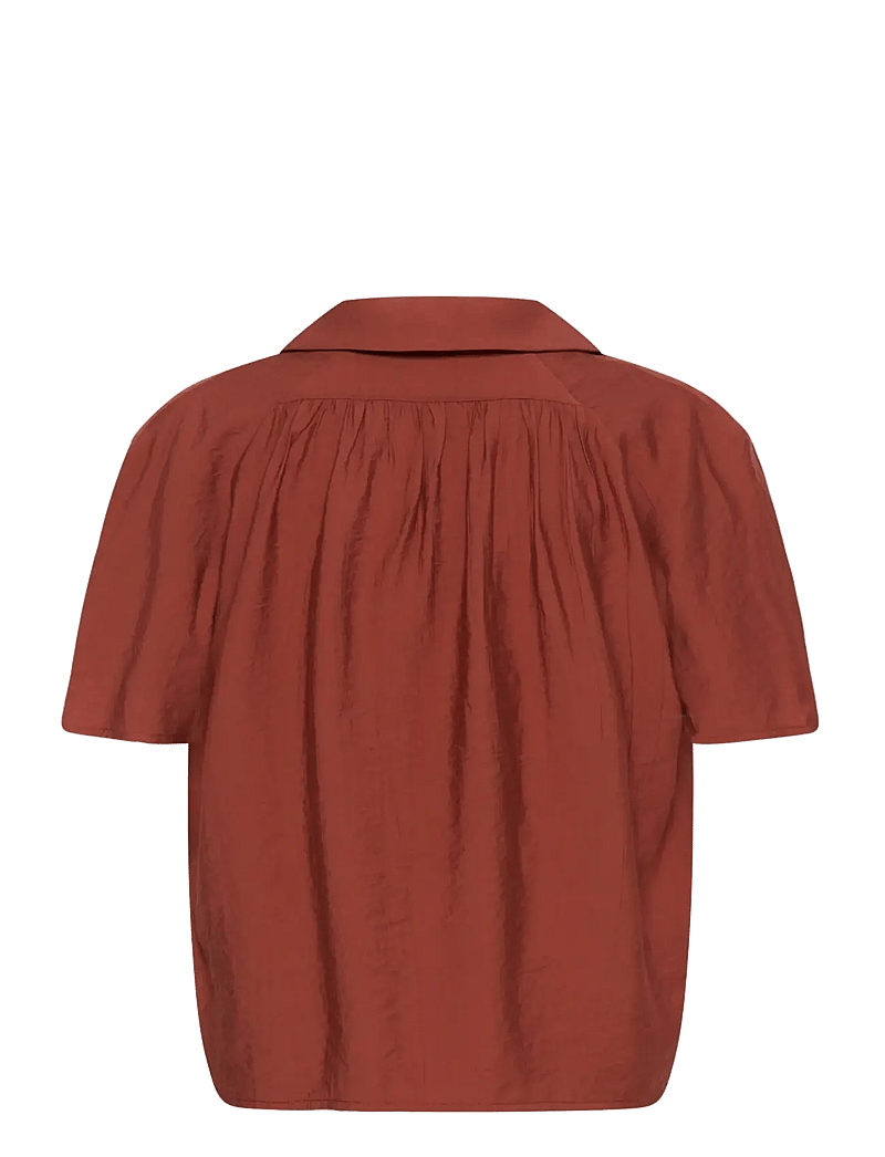 Kaffe - KAemily Blouse - kurzämlige blusen - henna - 2