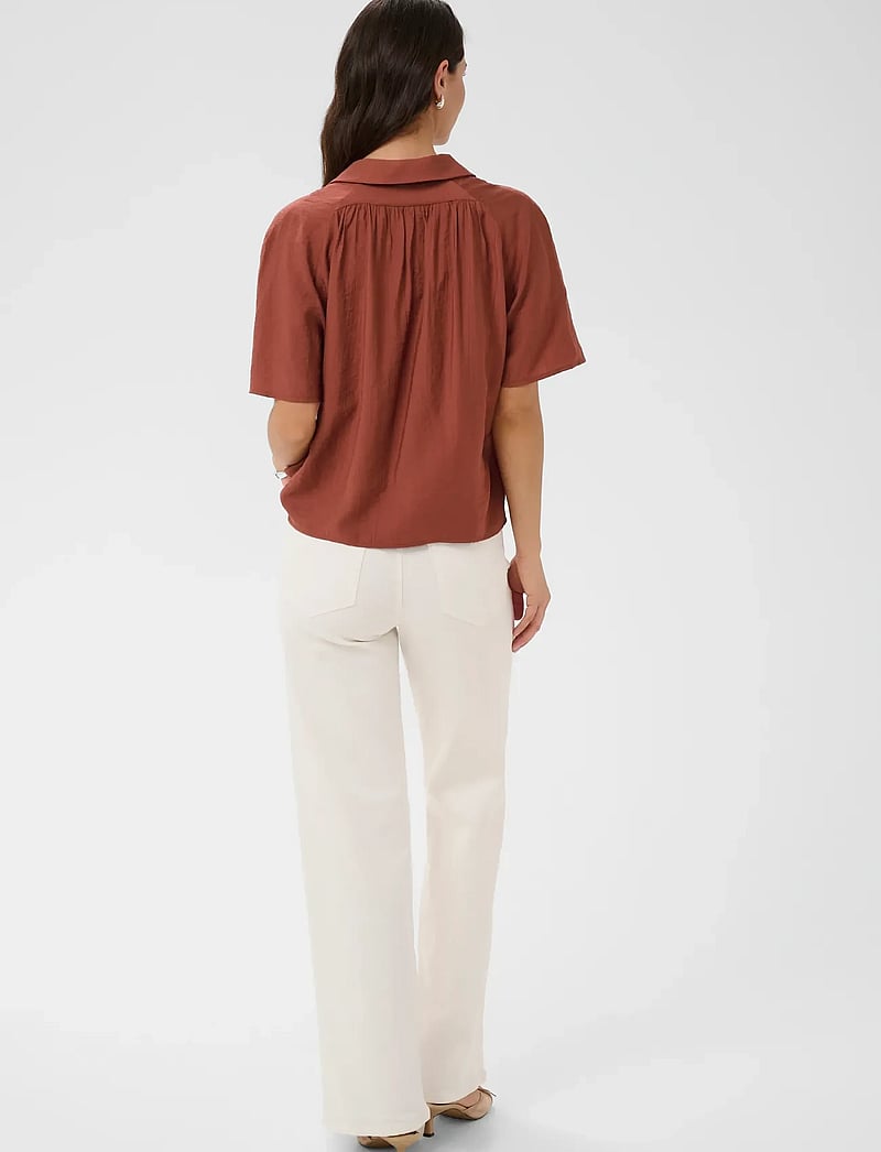 Kaffe - KAemily Blouse - kurzämlige blusen - henna - 4