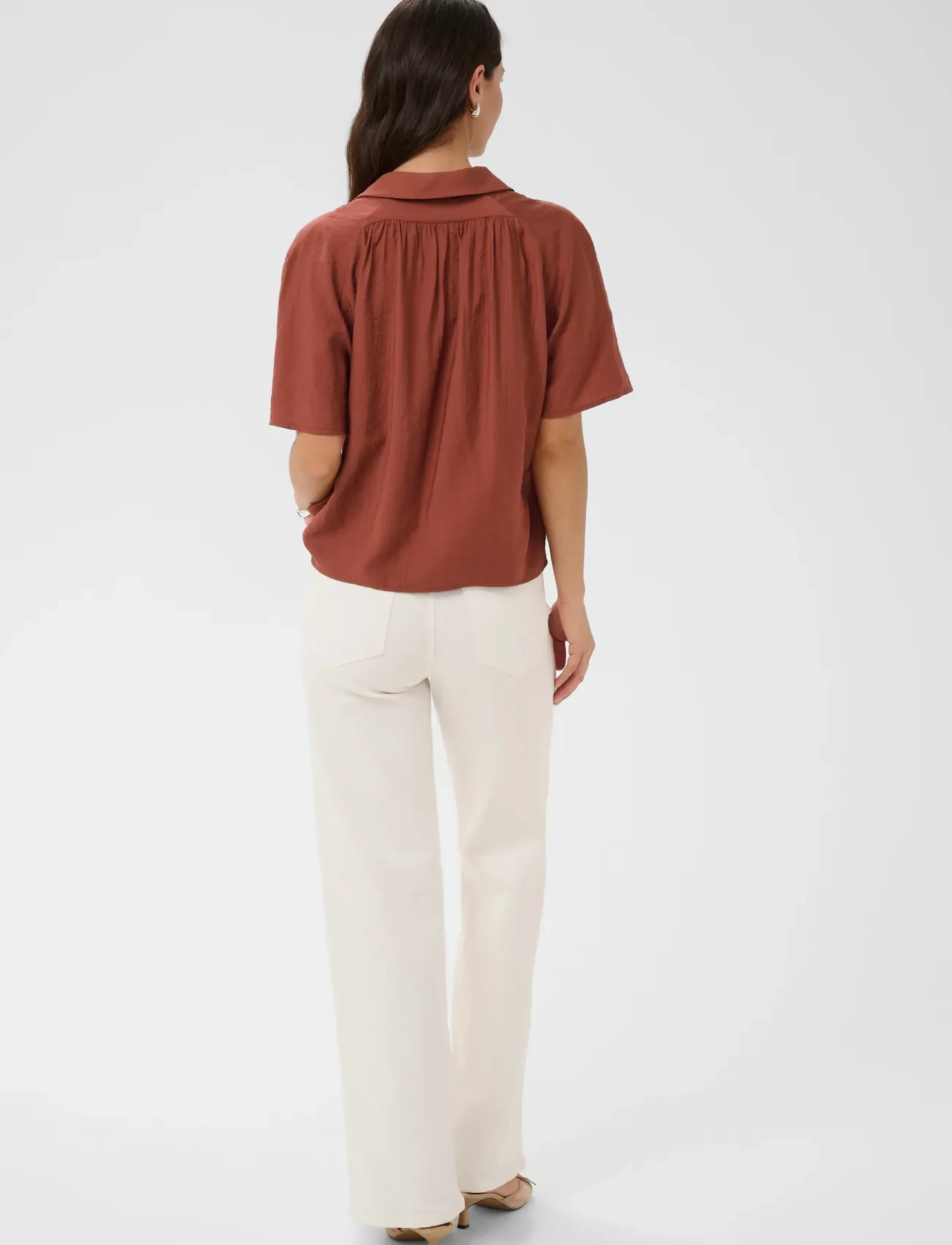 Kaffe - KAemily Blouse - kortærmede bluser - henna - 4