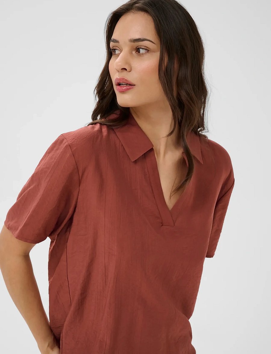 Kaffe - KAemily Blouse - short-sleeved blouses - henna - 5