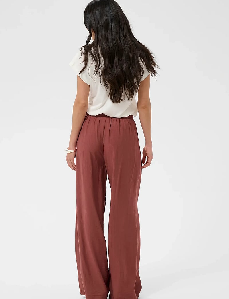 Kaffe - KAemily Wide Pants - bukser med brede ben - henna - 4