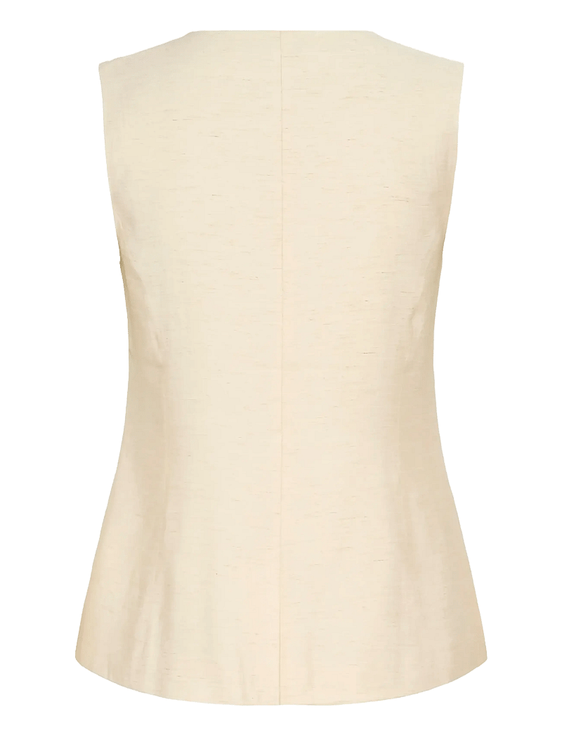 Kaffe - KAannetta Waist Coat - forårsjakker - feather gray melange - 2