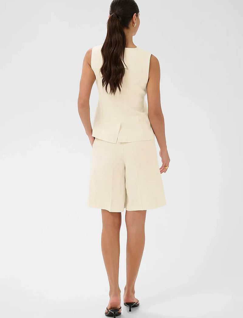 Kaffe - KAannetta Waist Coat - forårsjakker - feather gray melange - 4