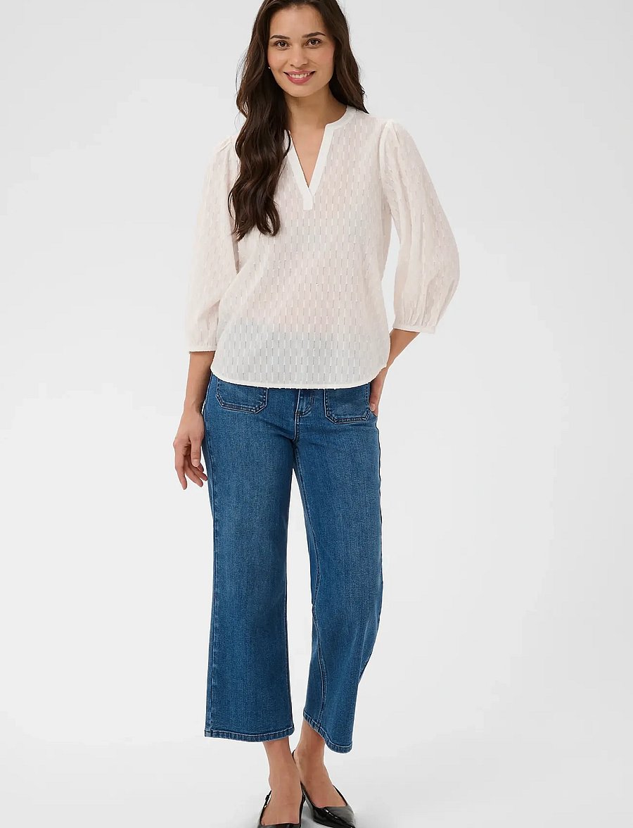 Kaffe - KAbea Blouse - langærmede bluser - chalk - 3