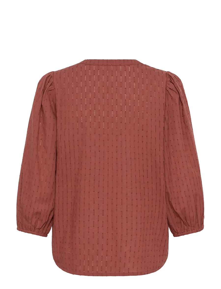 Kaffe - KAbea Blouse - långärmade blusar - henna - 2