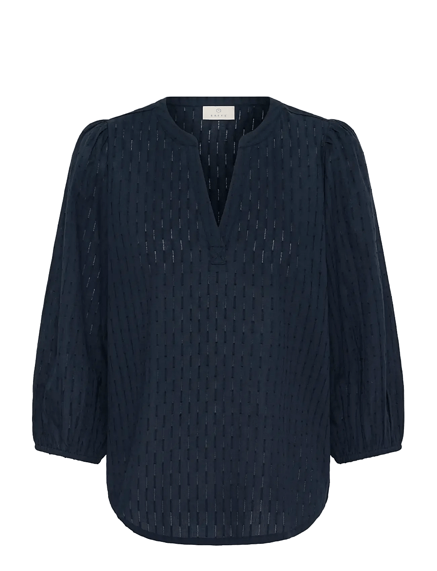 Kaffe - KAbea Blouse - långärmade blusar - midnight marine - 1