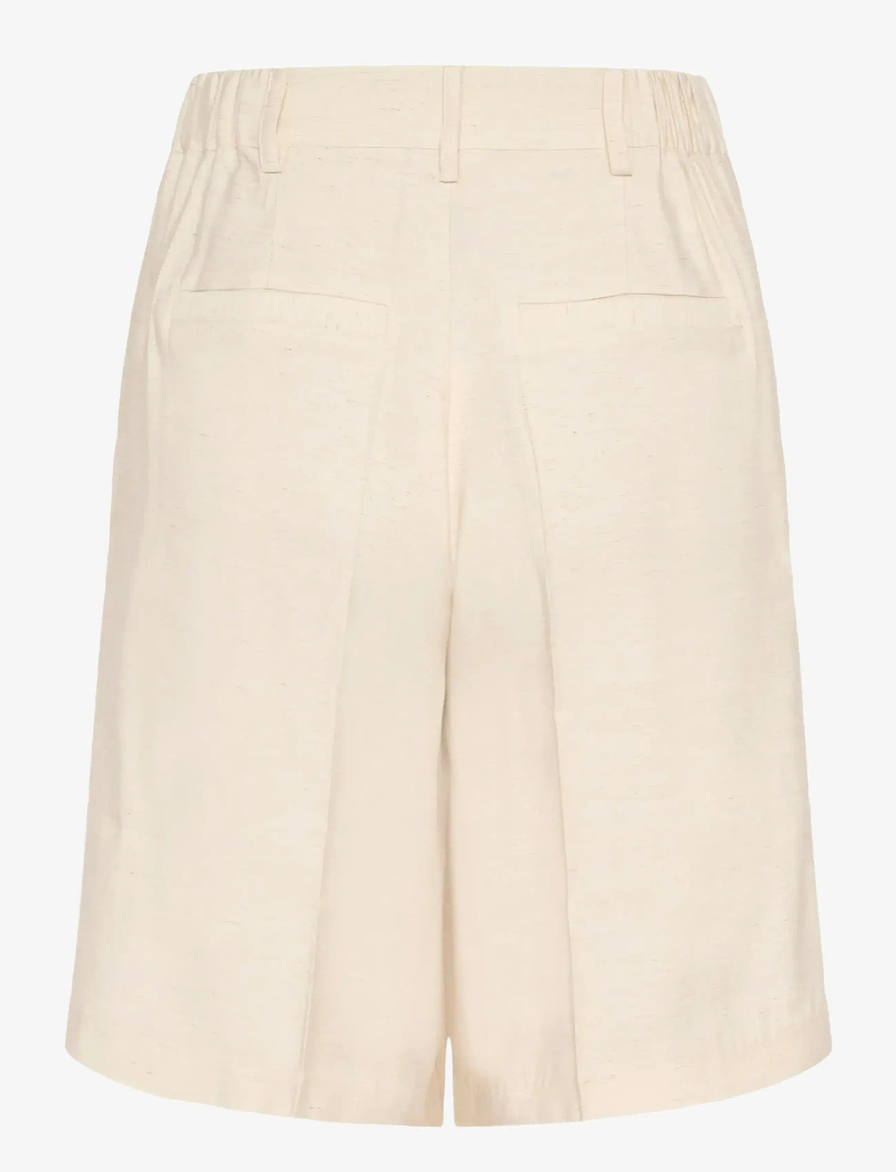 Kaffe - KAannetta HW Shorts - hørshorts - feather gray melange - 2