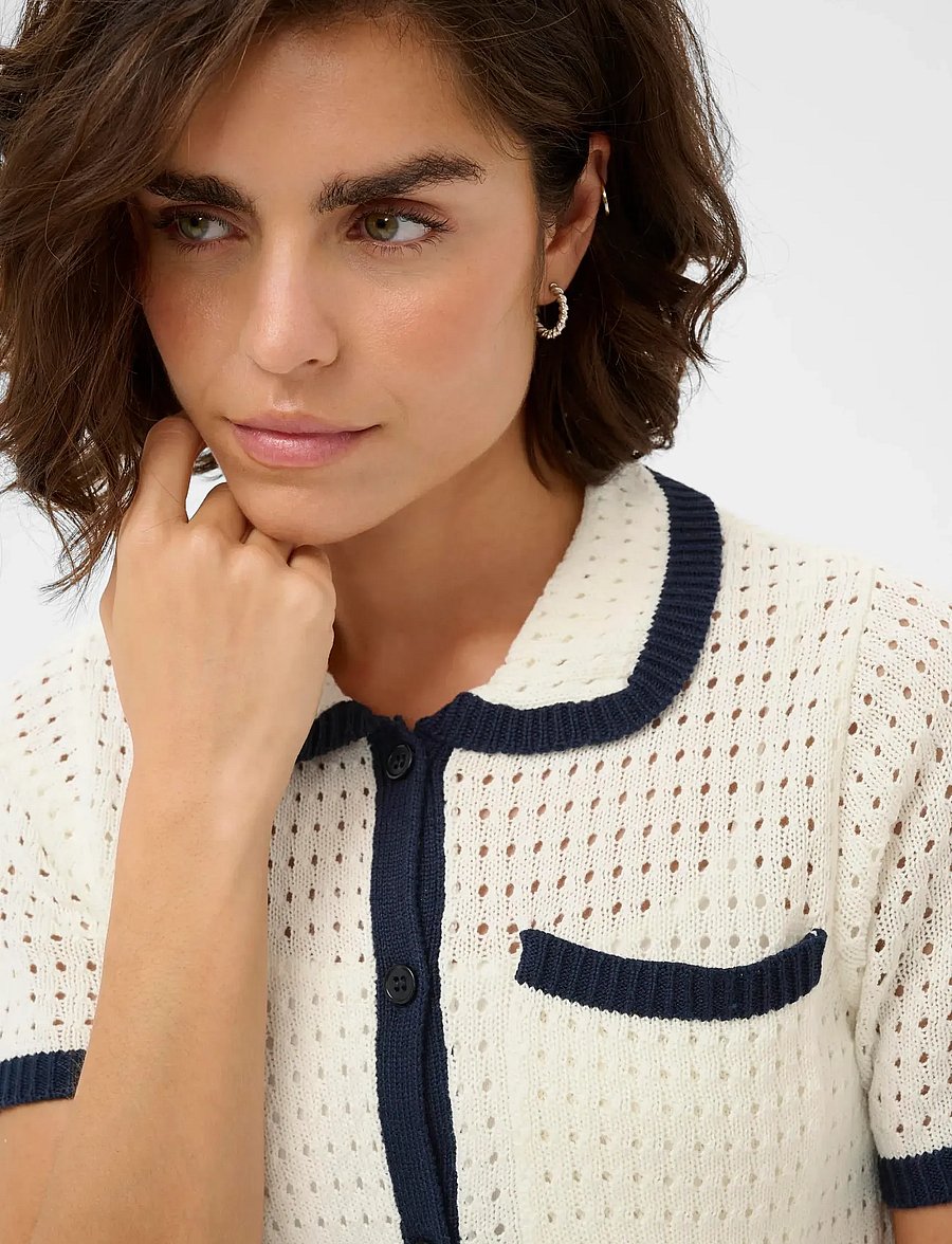 Kaffe - KAbrianna Knit Cardigan - strickjacken - chalk - 4