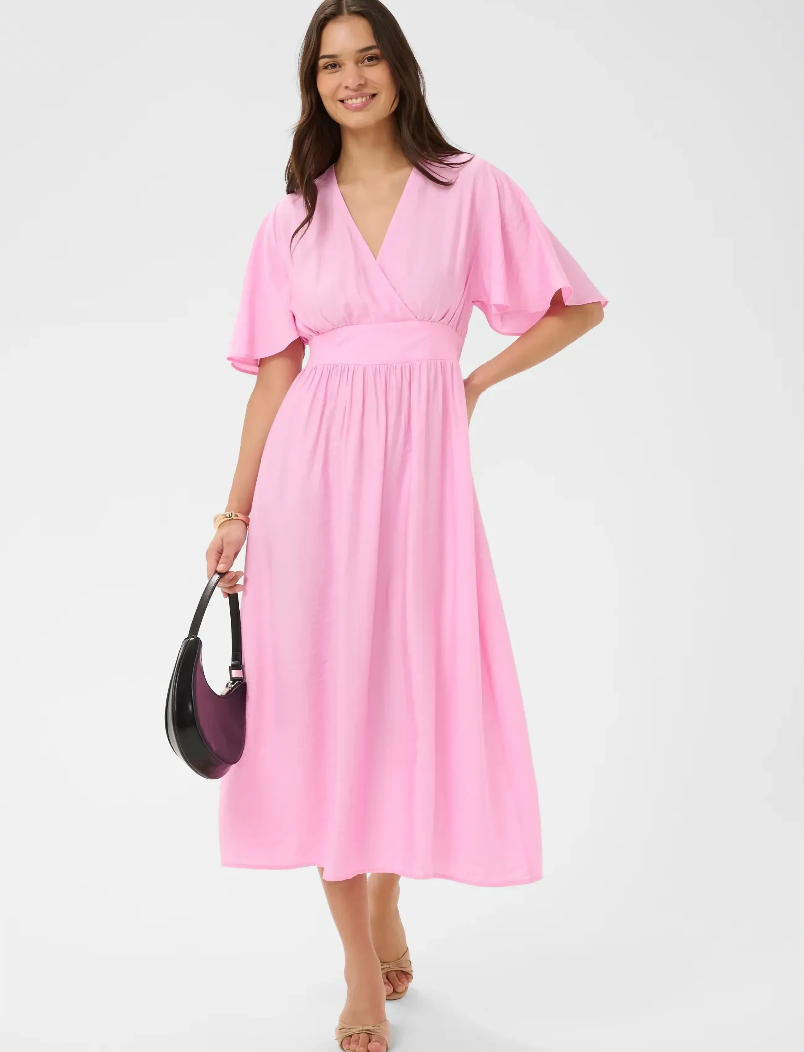 Kaffe KAsirena Long Dress - Klänningar - PINK FROSTING / pink/rose