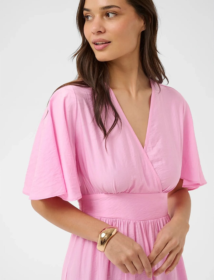 Kaffe - KAsirena Long Dress - summer dresses - pink frosting - 4