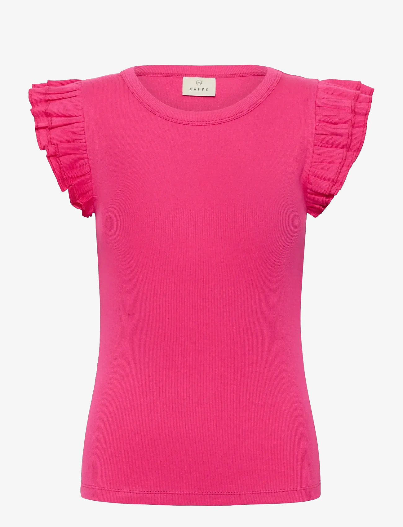 Kaffe - KAcarna Flounce Top - t-särgid - beetroot purple - 1