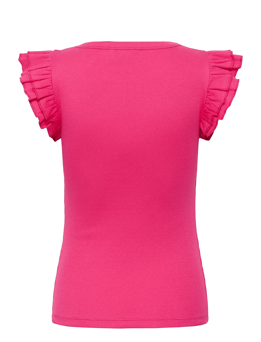 Kaffe - KAcarna Flounce Top - t-shirty - beetroot purple - 2