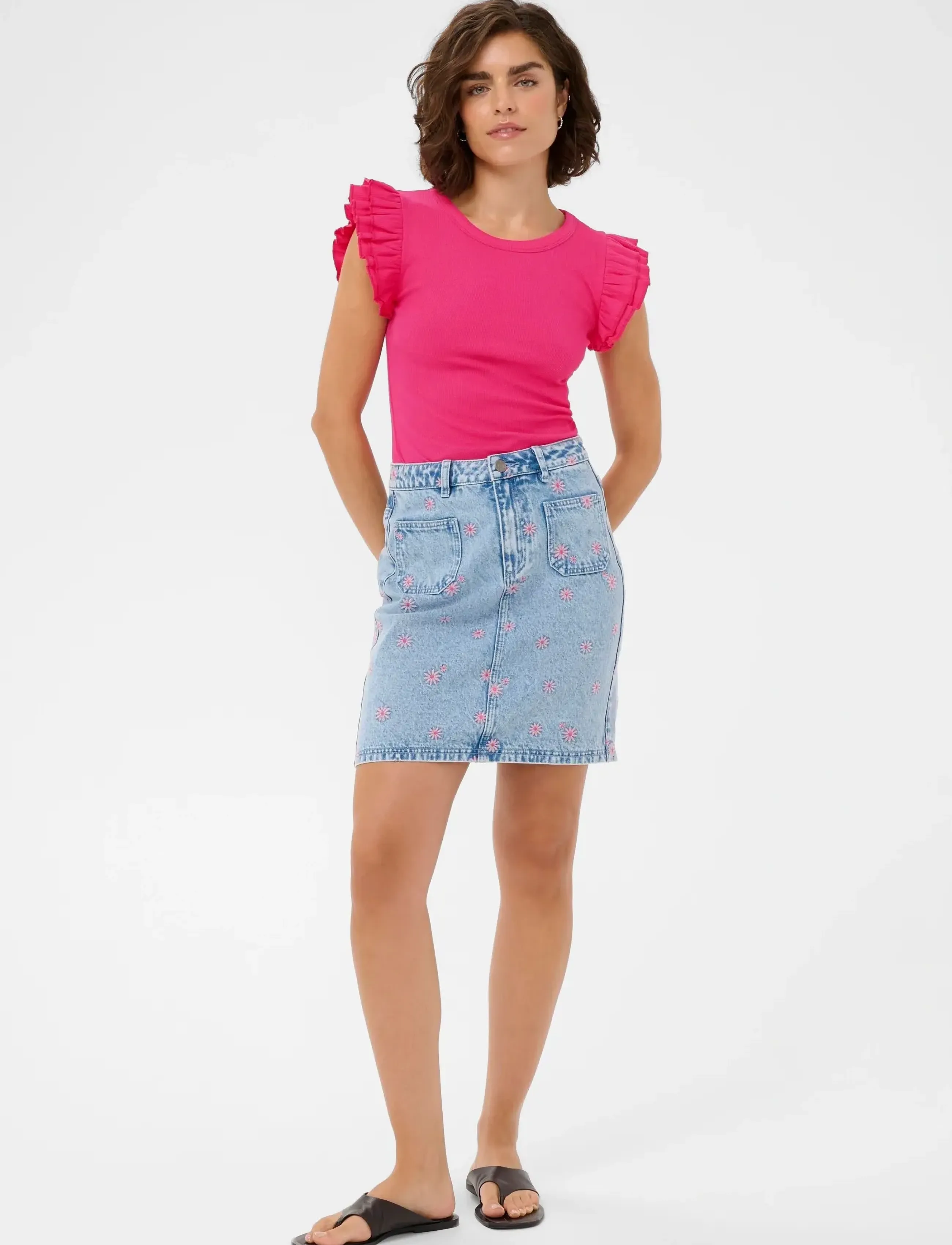 Kaffe - KAcarna Flounce Top - t-shirty - beetroot purple - 3