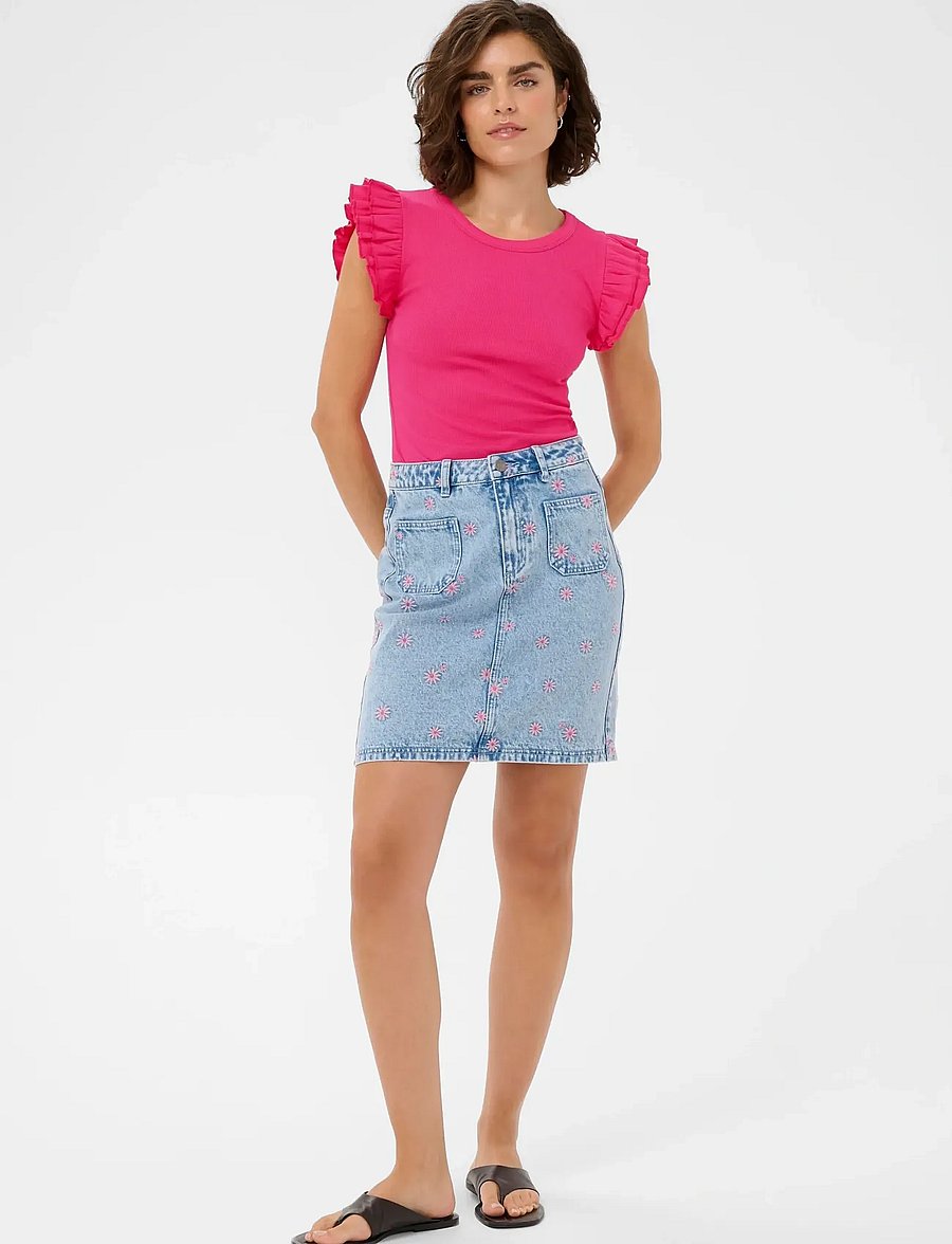 Kaffe - KAcarna Flounce Top - t-shirty - beetroot purple - 3