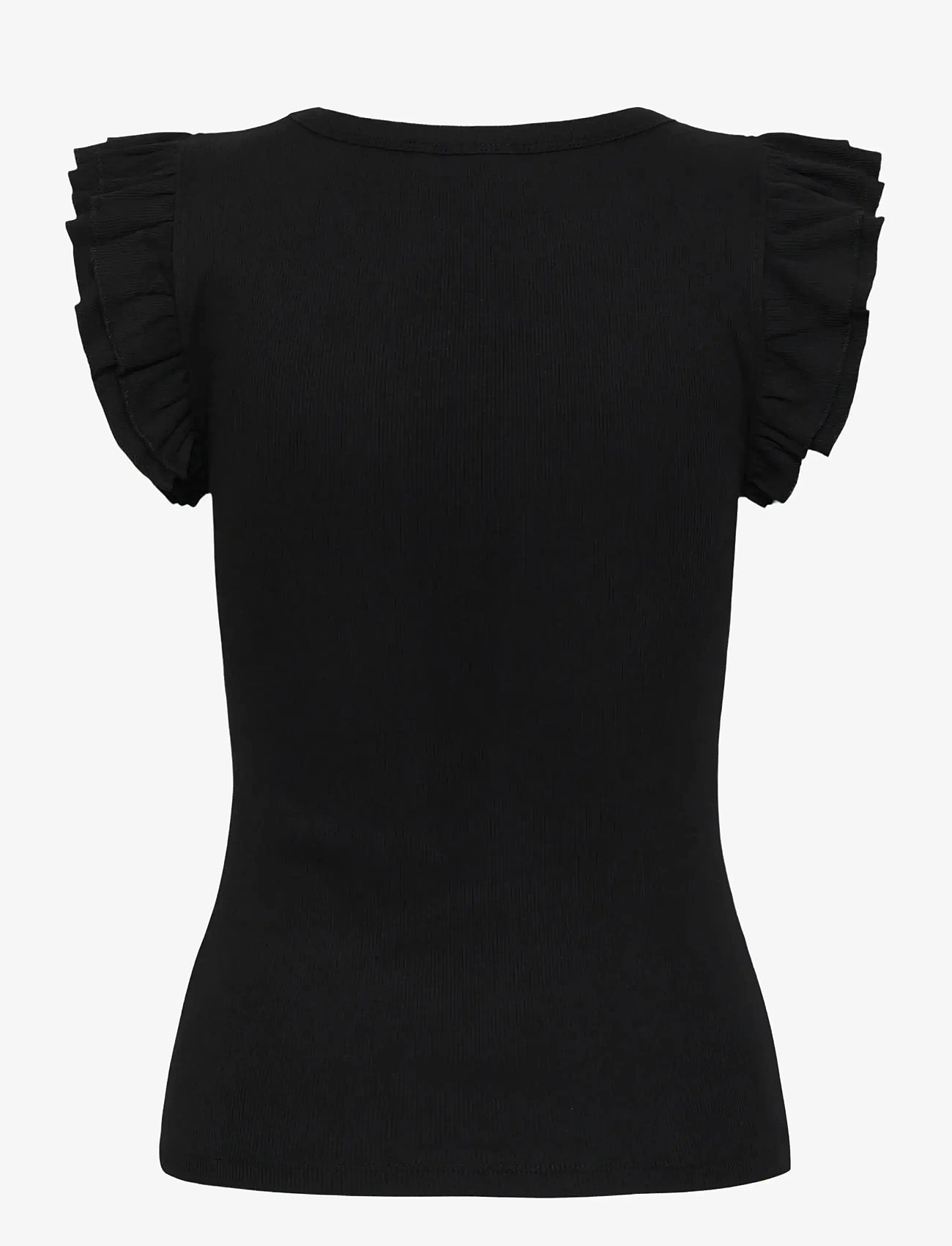 Kaffe - KAcarna Flounce Top - t-särgid - black deep - 2