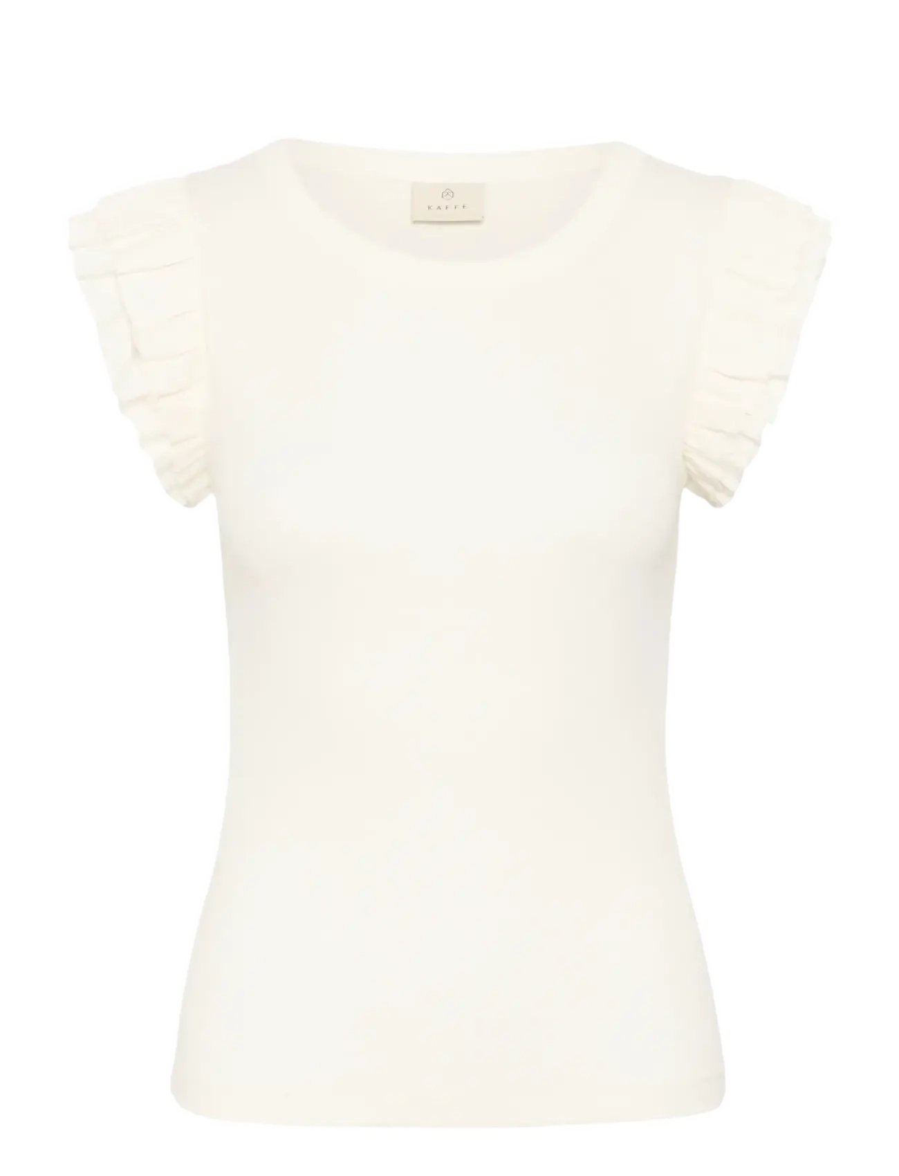 KAFFE Kacarna Flounce Oberteil Cream - XL - Damen