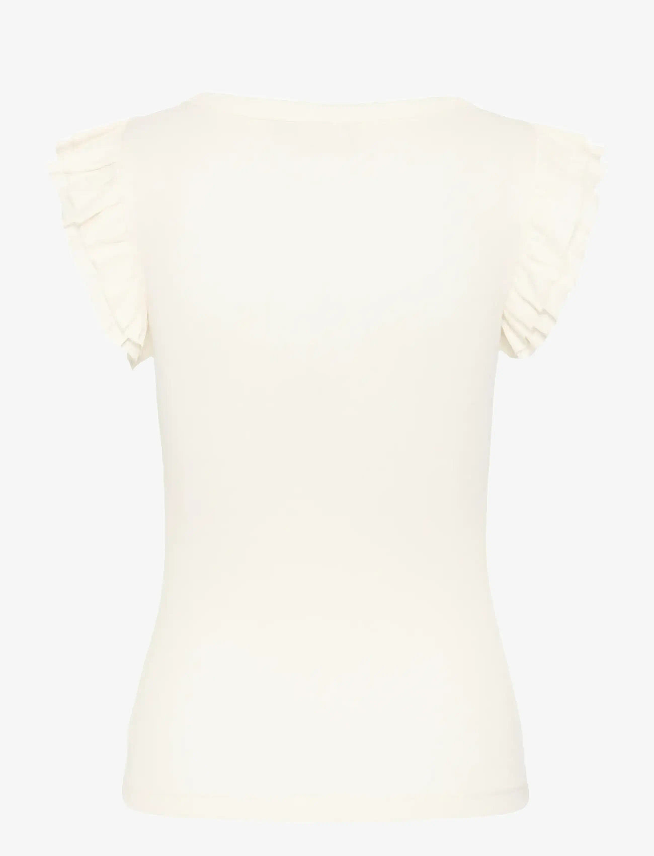Kaffe - KAcarna Flounce Top - t-shirts - chalk - 2