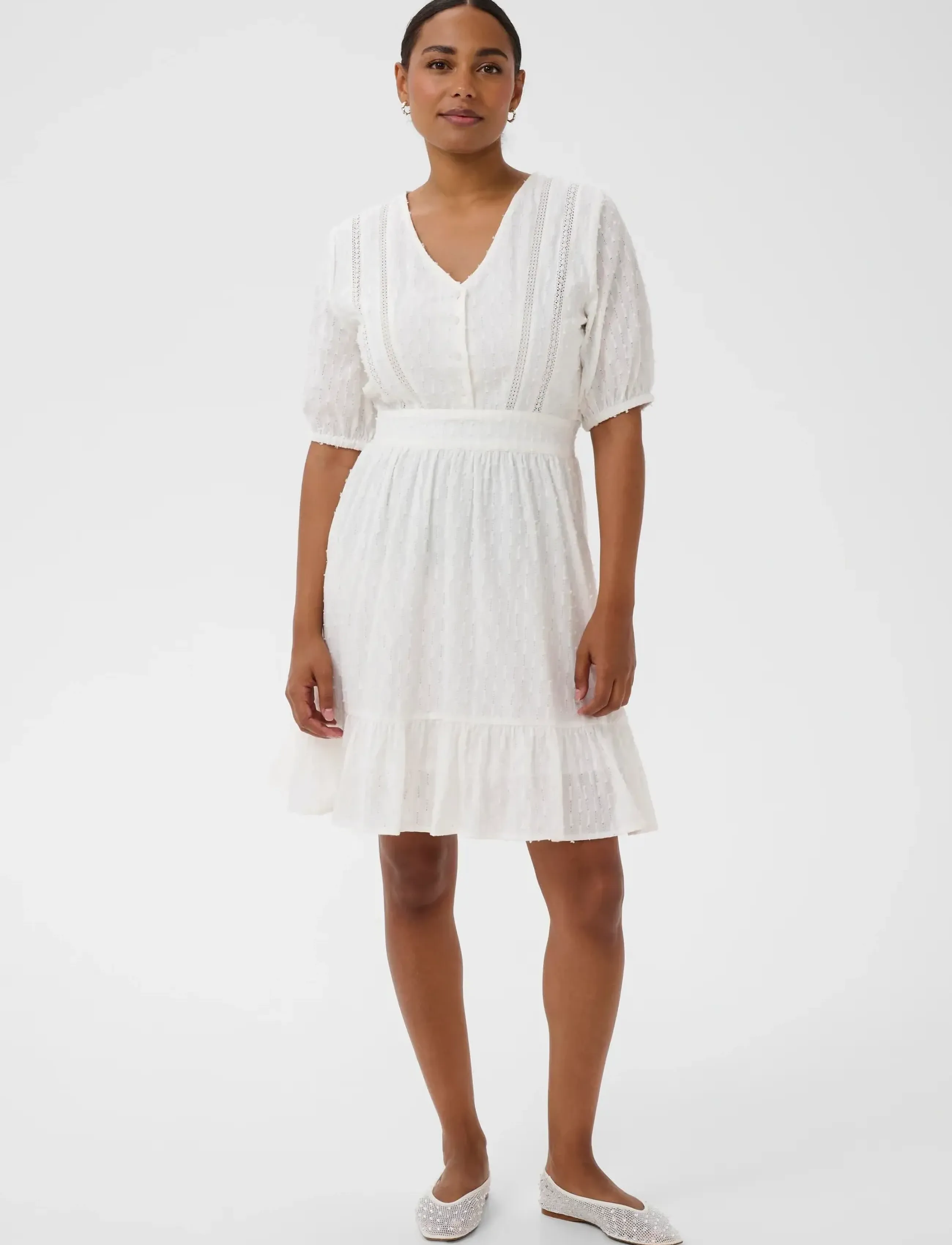 Kaffe - KAbea dress - confirmation - chalk - 3