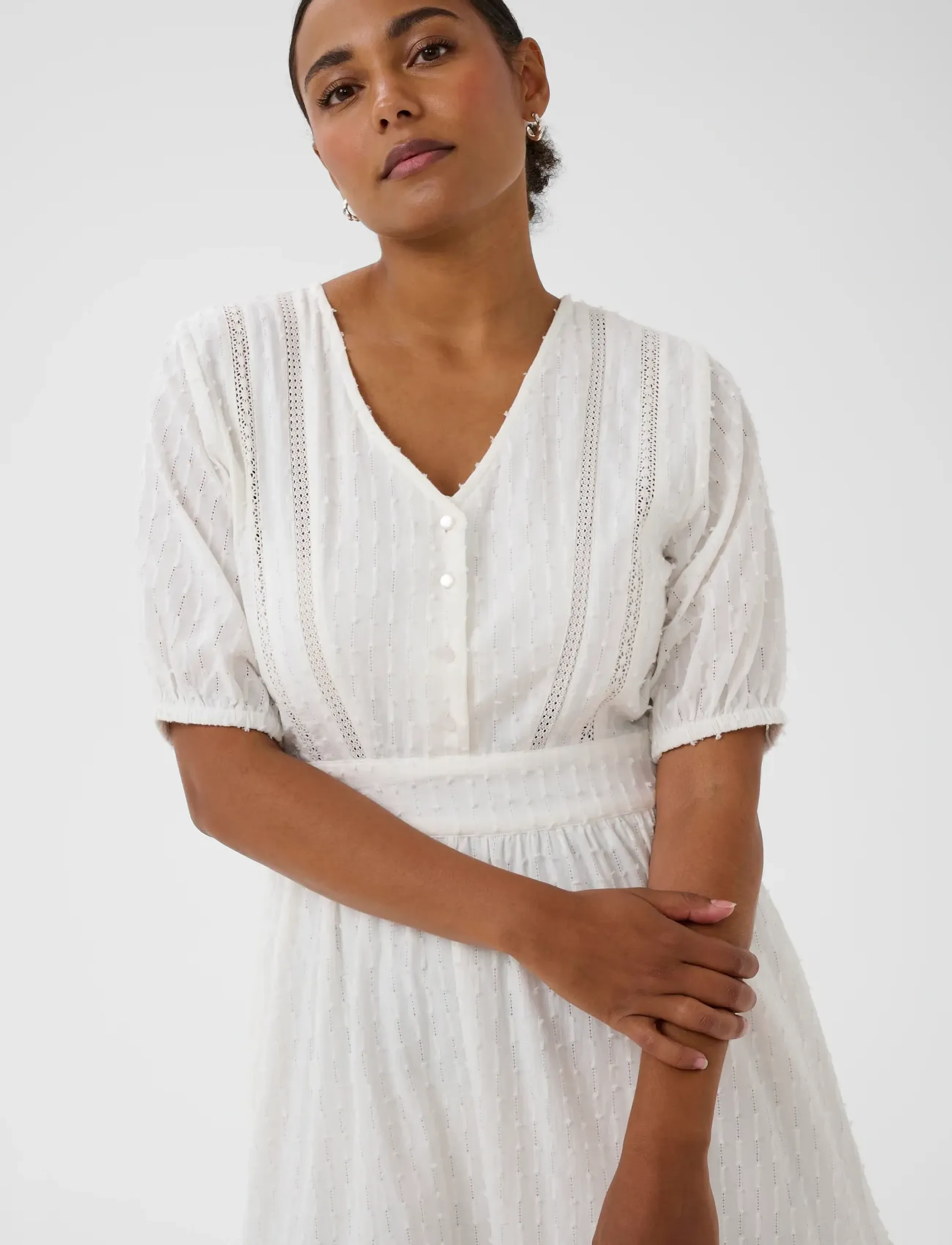 Kaffe - KAbea dress - confirmation - chalk - 5