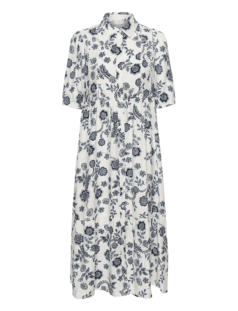 Kaffe - KAamina Long Dress - summer dresses - chalk midnight flower - 1