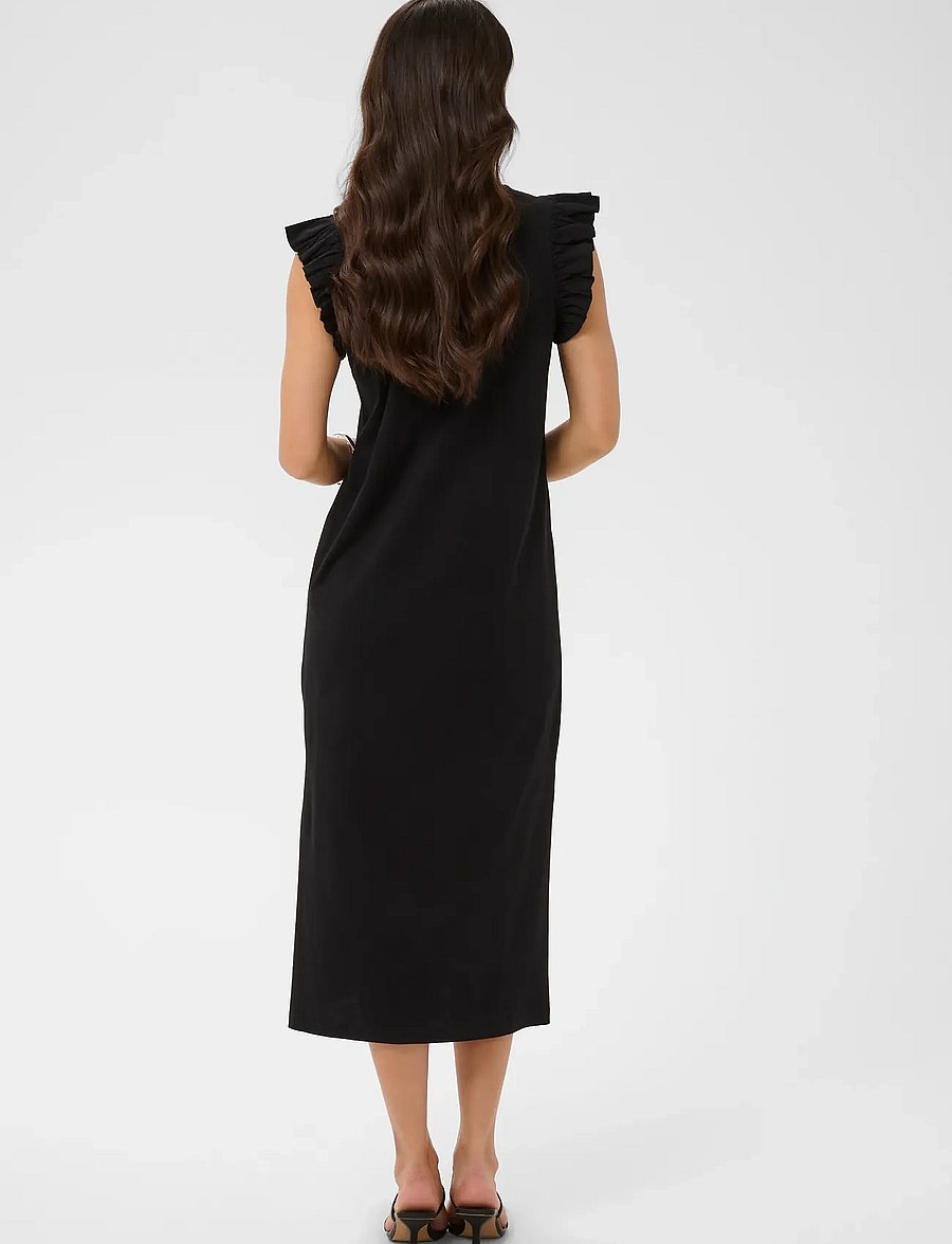Kaffe - KAcelina Flounce Dress - sommarklänningar - black deep - 3