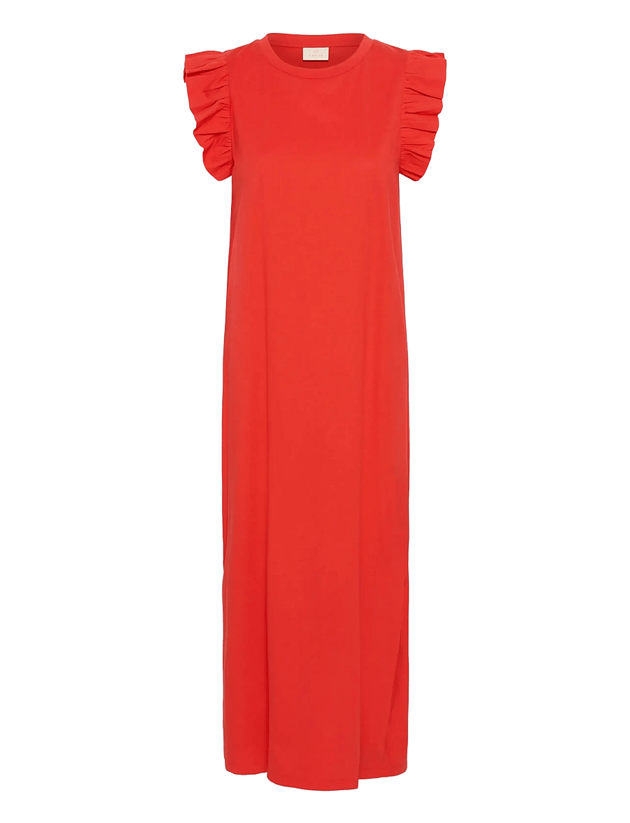 Kaffe - KAcelina Flounce Dress - sommerkjoler - poppy red - 1