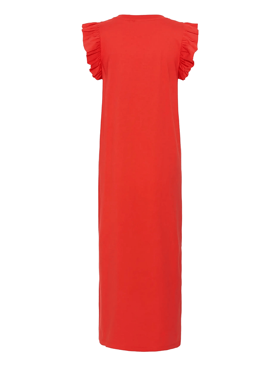 Kaffe - KAcelina Flounce Dress - sommerkjoler - poppy red - 2