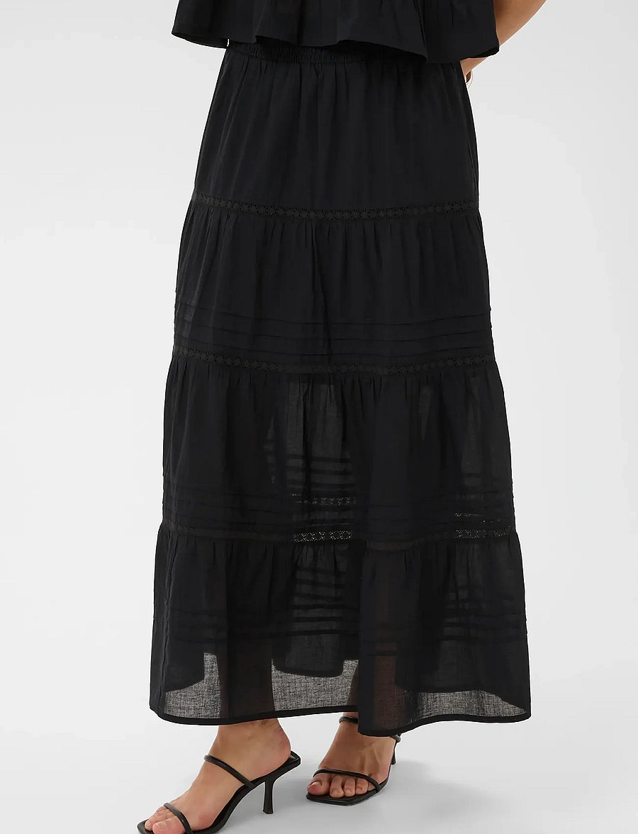 Kaffe - KAvalerie Skirt - maxi skirts - black deep - 0