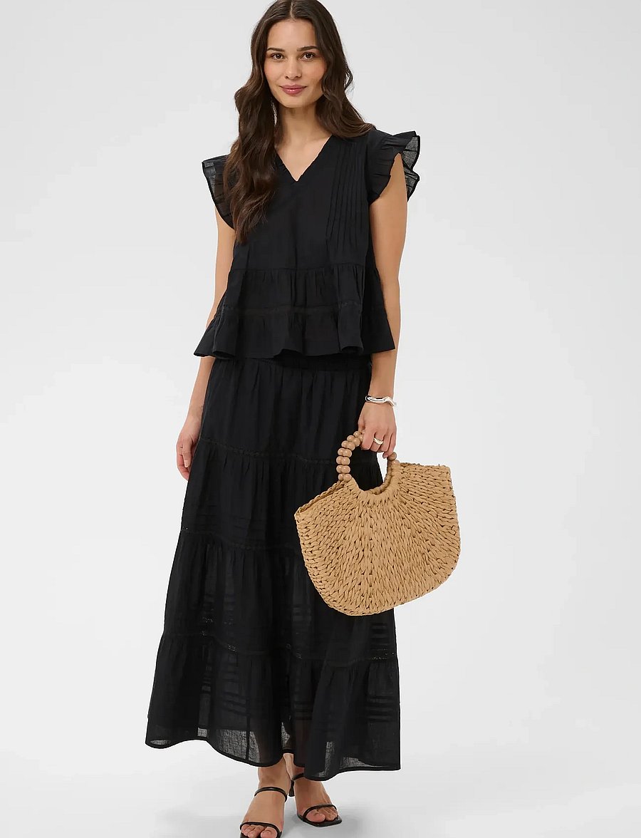 Kaffe - KAvalerie Skirt - maxi skirts - black deep - 3