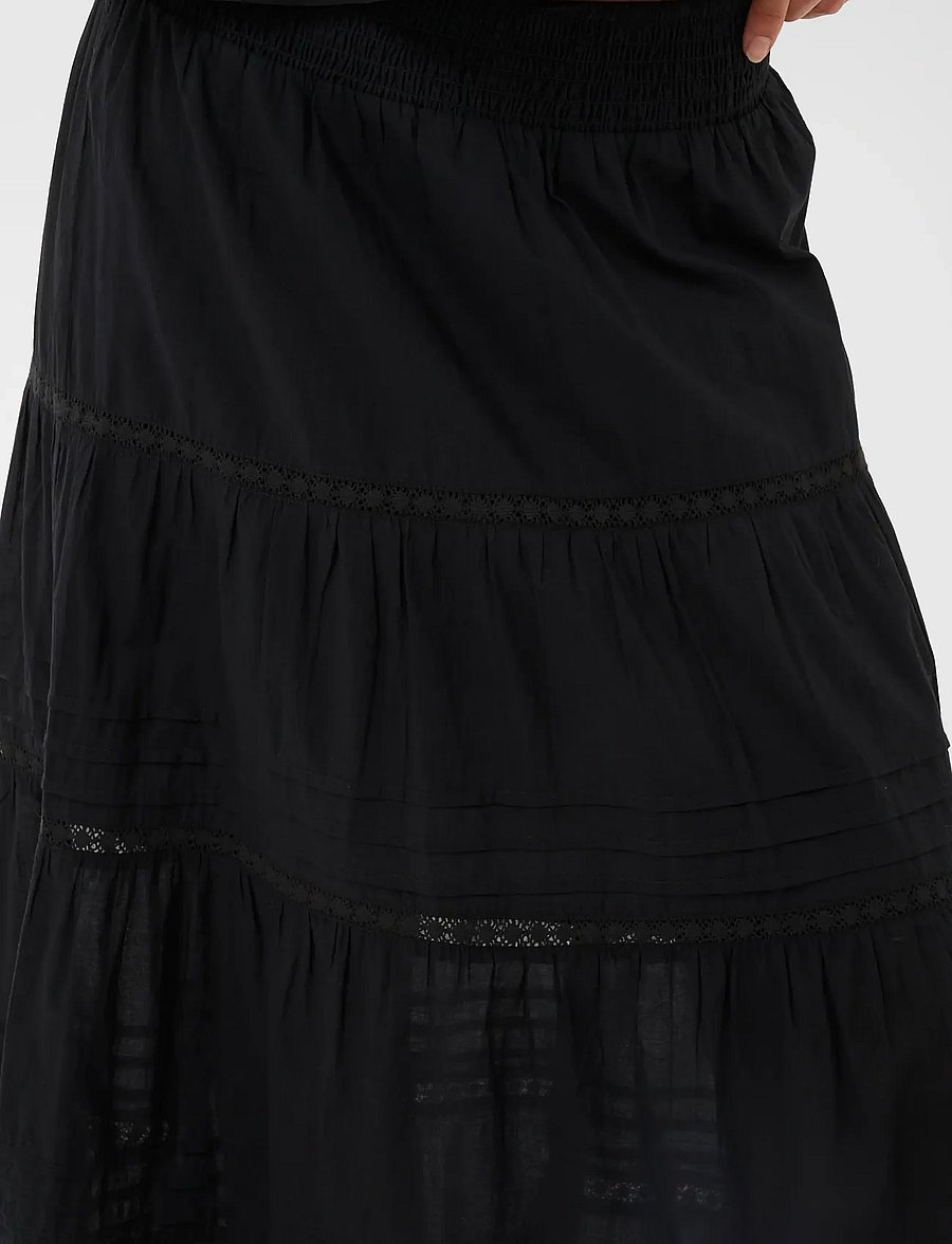 Kaffe - KAvalerie Skirt - maxi skirts - black deep - 5